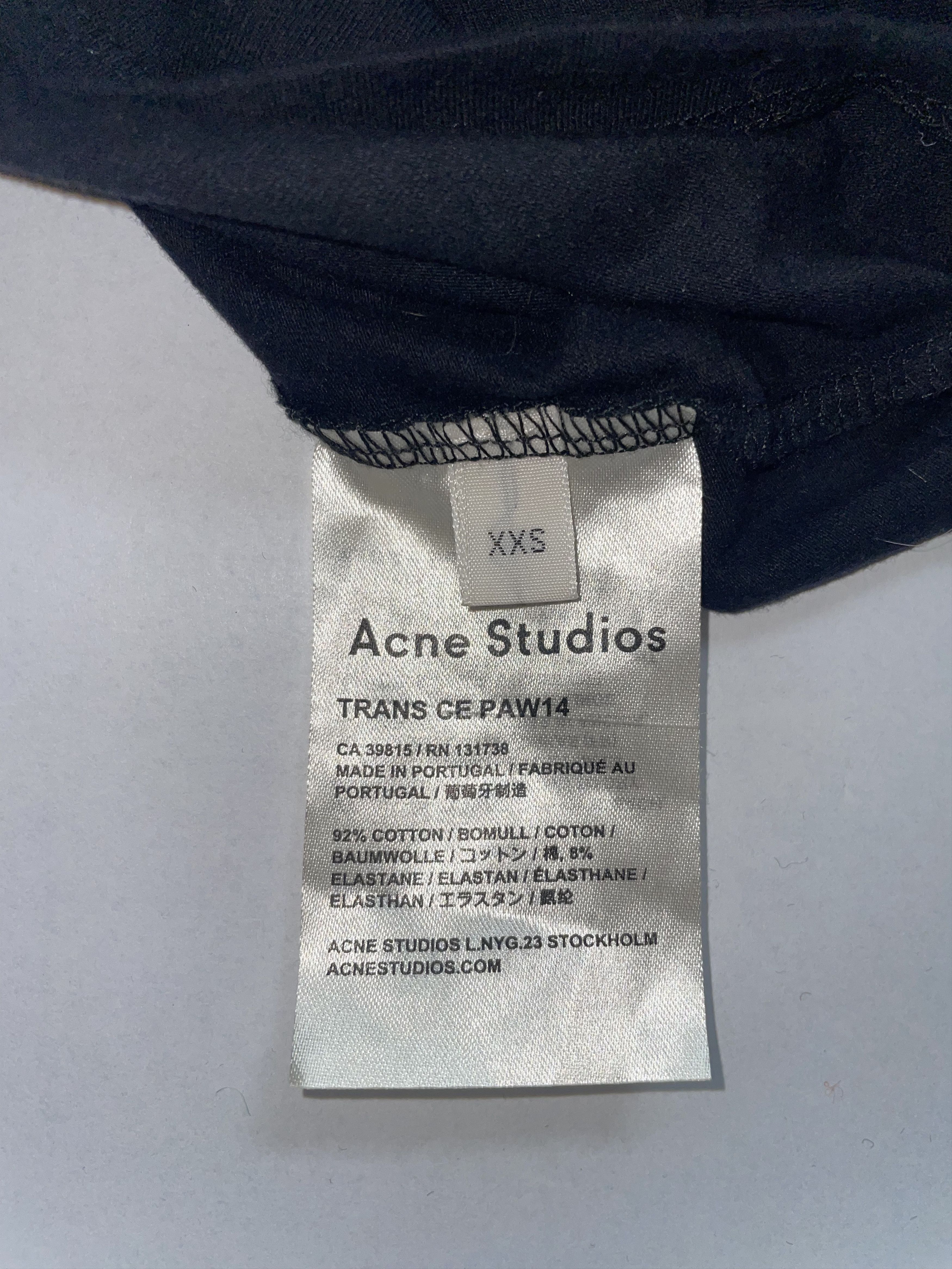Acne Studios Black Cotton Tank Top | Size XXS Size XXS / US 00 / IT 34 - 4 Thumbnail