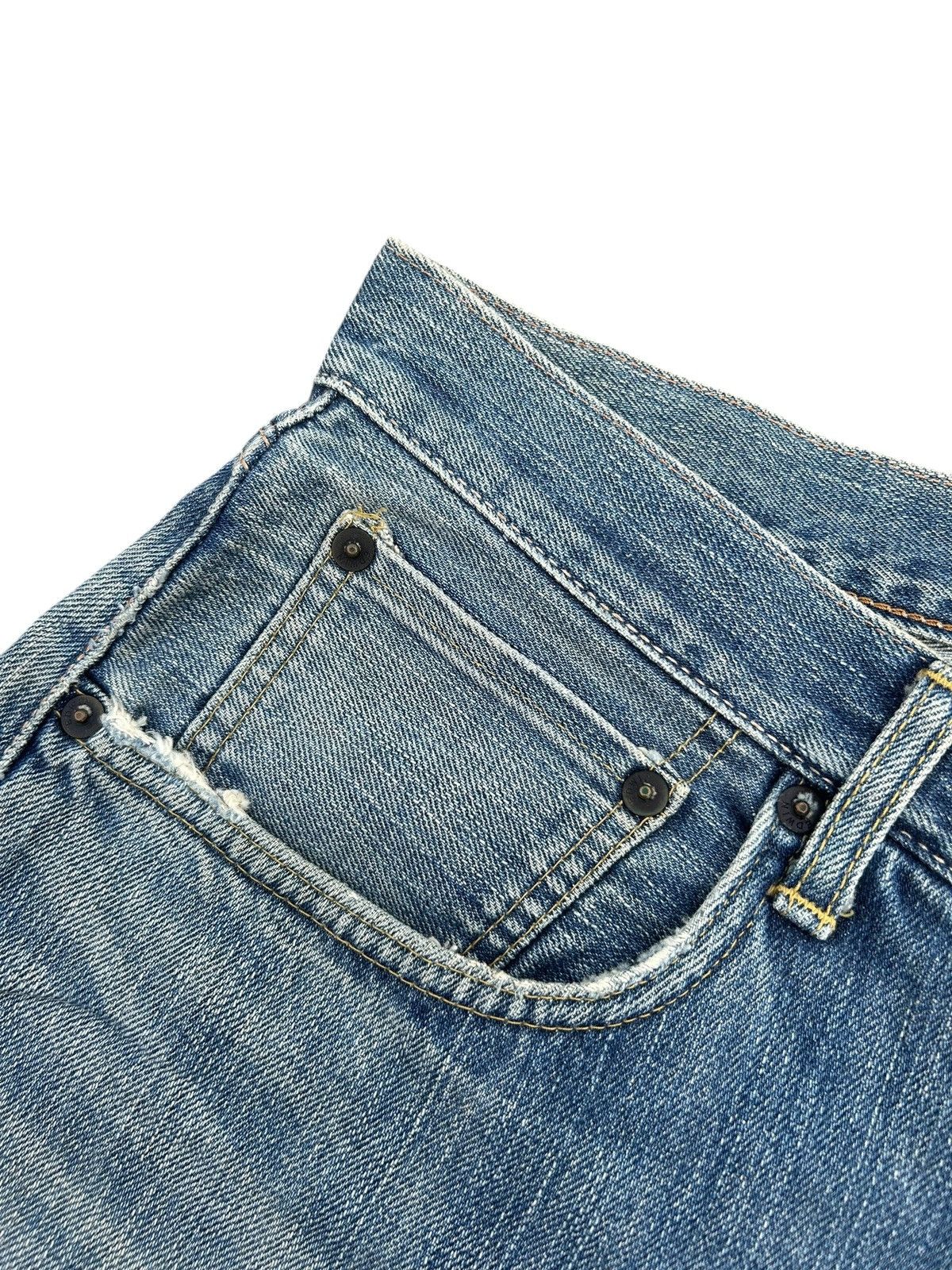 Kapital Thrashed Vintage Edwin 505 Selvedge Dirty Denim Jeans Size US 35 - 6 Thumbnail