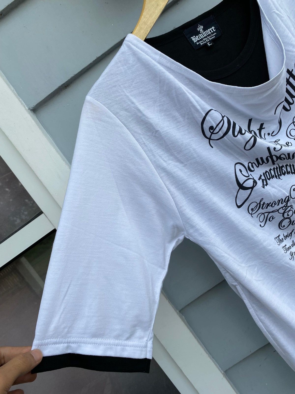 If Six Was Nine Beaumere Avant-Garde Text Tee Typography Japan Street Style Size L / US 10 / IT 46 - 3 Thumbnail