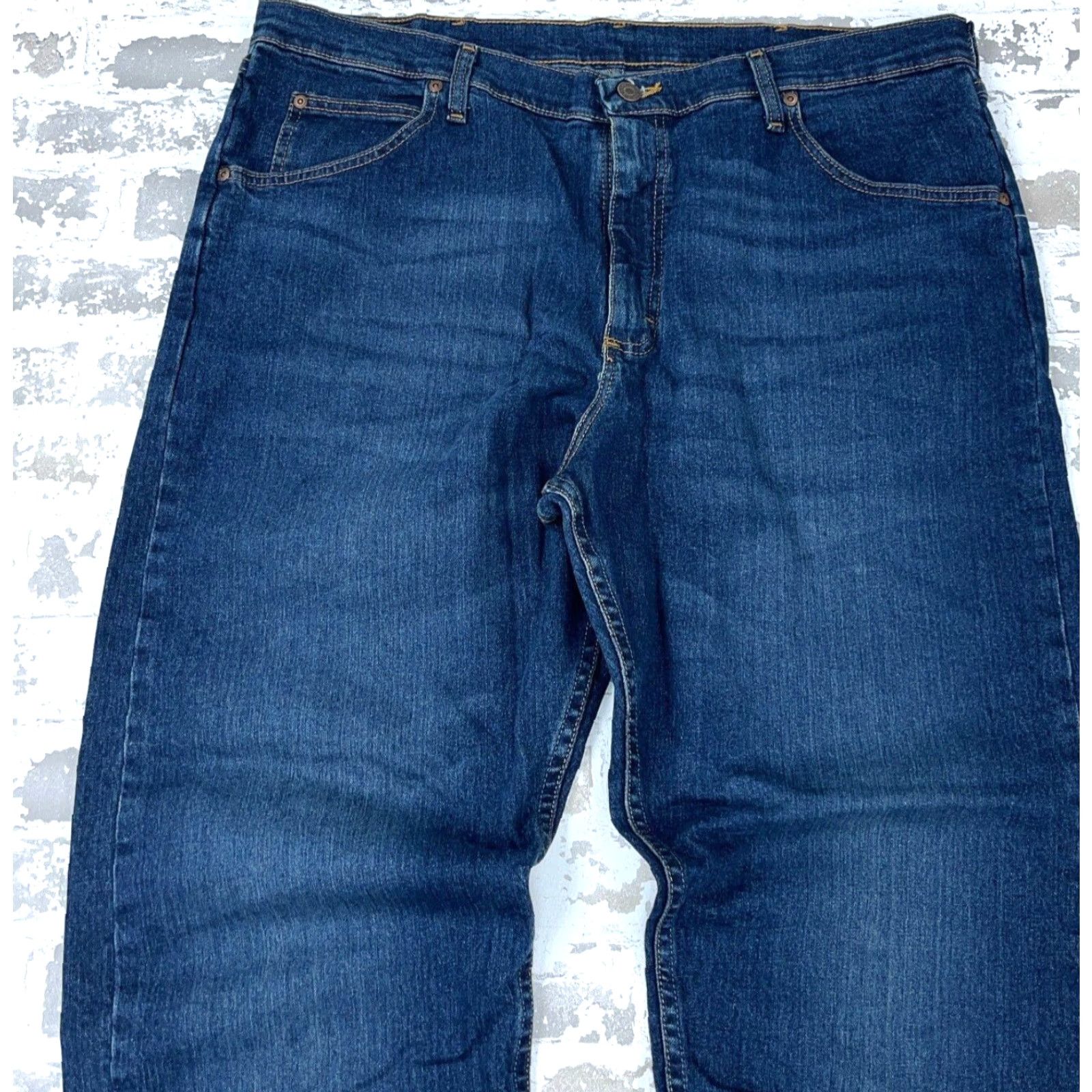 Wrangler Wrangler Jeans Men 38x30 Relaxed Fit Straight Leg Dark Wash Premium 5 Star Baggy Size US 38 / EU 54 - 4 Thumbnail