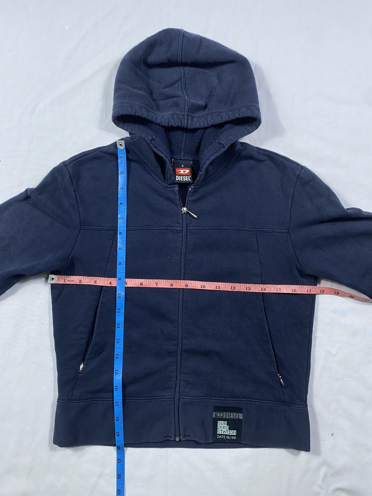 Diesel × If Six Was Nine × Le Grande Bleu (L.G.B.) Y2k Diesel Cropped Zip Hoodie Size US S / EU 44-46 / 1 - 8 Thumbnail