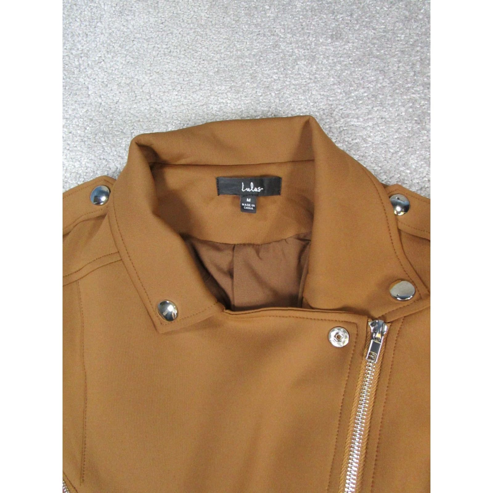 Lulus Lulus Jacket Womens Medium Brown Full Zip Size M / US 6-8 / IT 42-44 - 2 Thumbnail