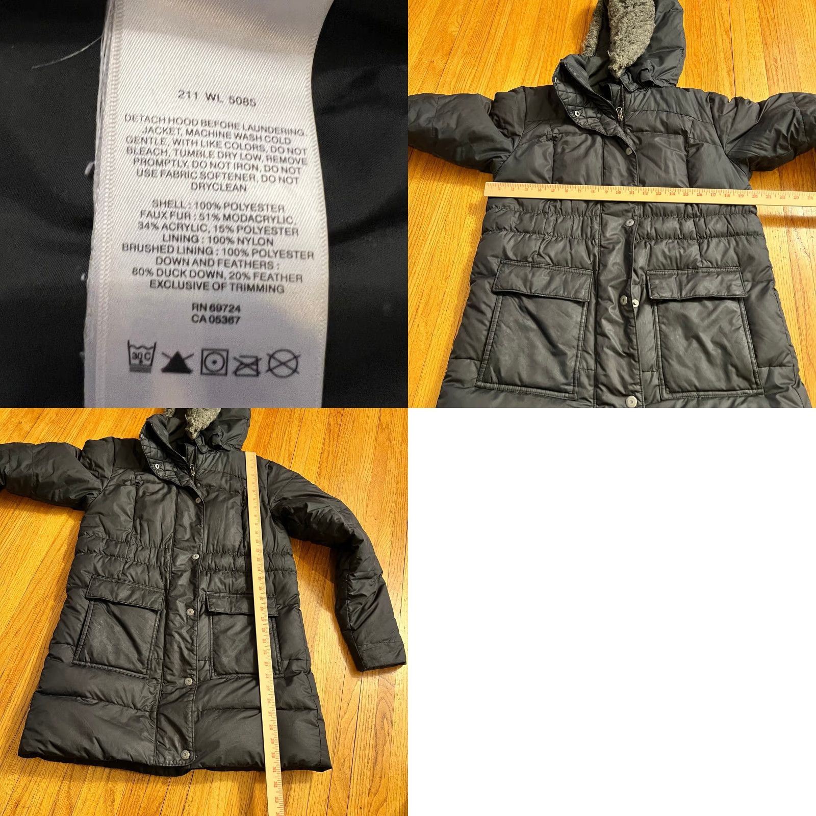 Vintage Columbia Puffer Jacket Womens Medium Black Hooded Long Down Coat Size M / US 6-8 / IT 42-44 - 8 Thumbnail