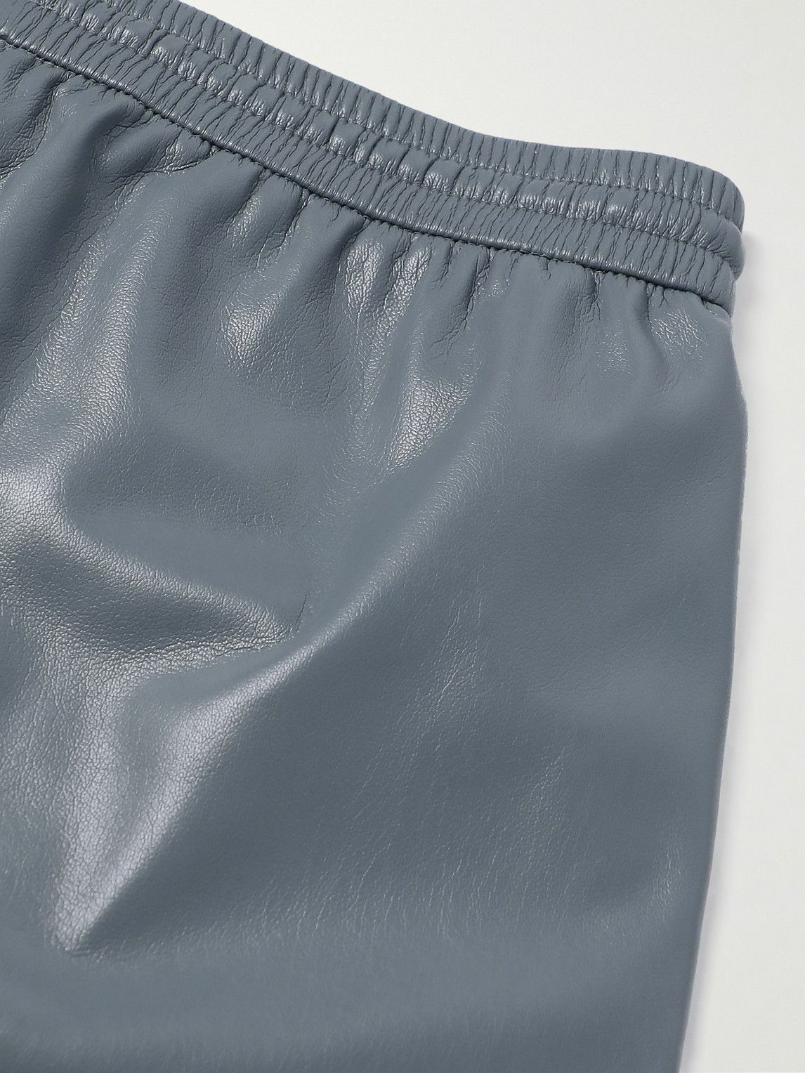 Nanushka o1mle1124 Doxxi Leather Shorts in Blue Size US 34 / EU 50 - 5 Thumbnail