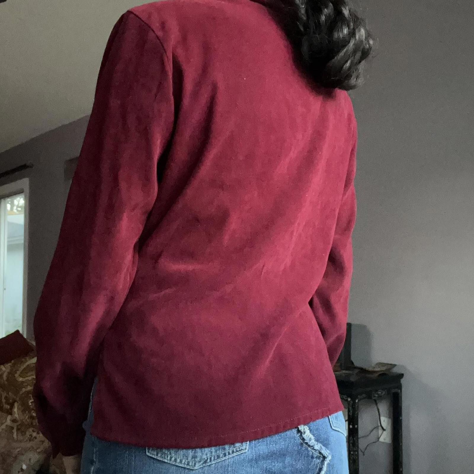 Other Deep red button blazer thin jacket perfect for layering Size S / US 4 / IT 40 - 2 Thumbnail
