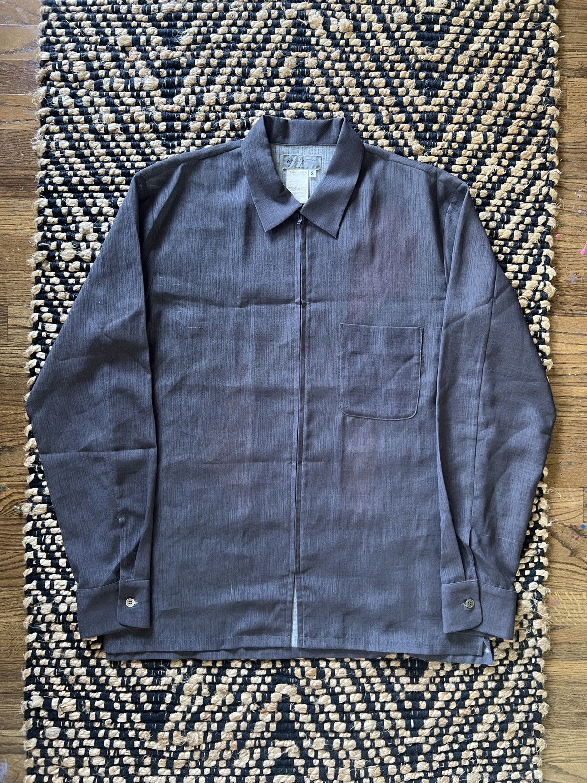 Yohji Yamamoto Yohji Yamamoto Pour Homme SS02 Saeko Portrait Zip Up Shirt Size US M / EU 48-50 / 2 - 3 Thumbnail