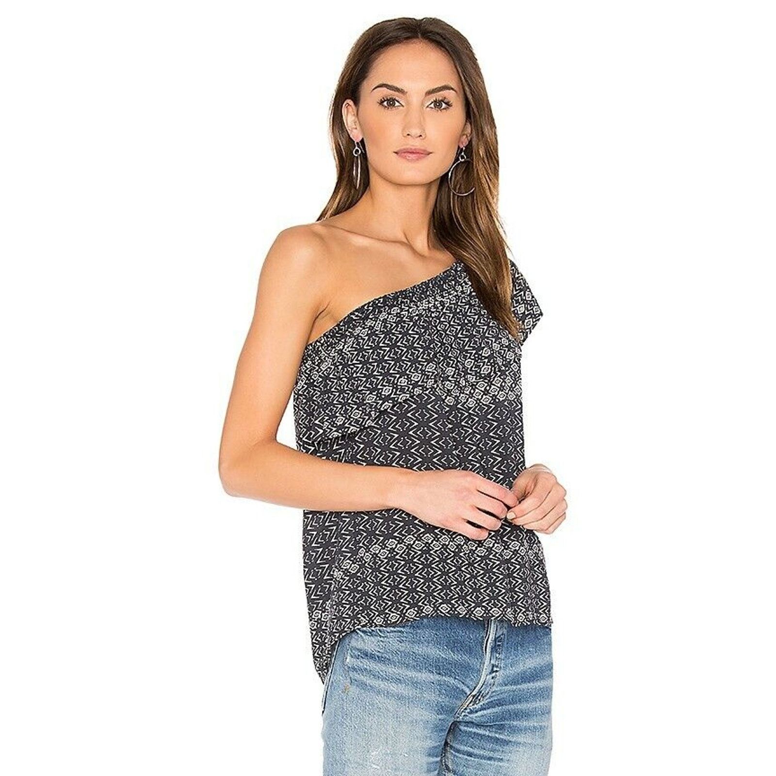 Anthropologie New Anthropologie Florine One-Shoulder Top by Velvet G&S Size S / US 4 / IT 40 - 3 Thumbnail