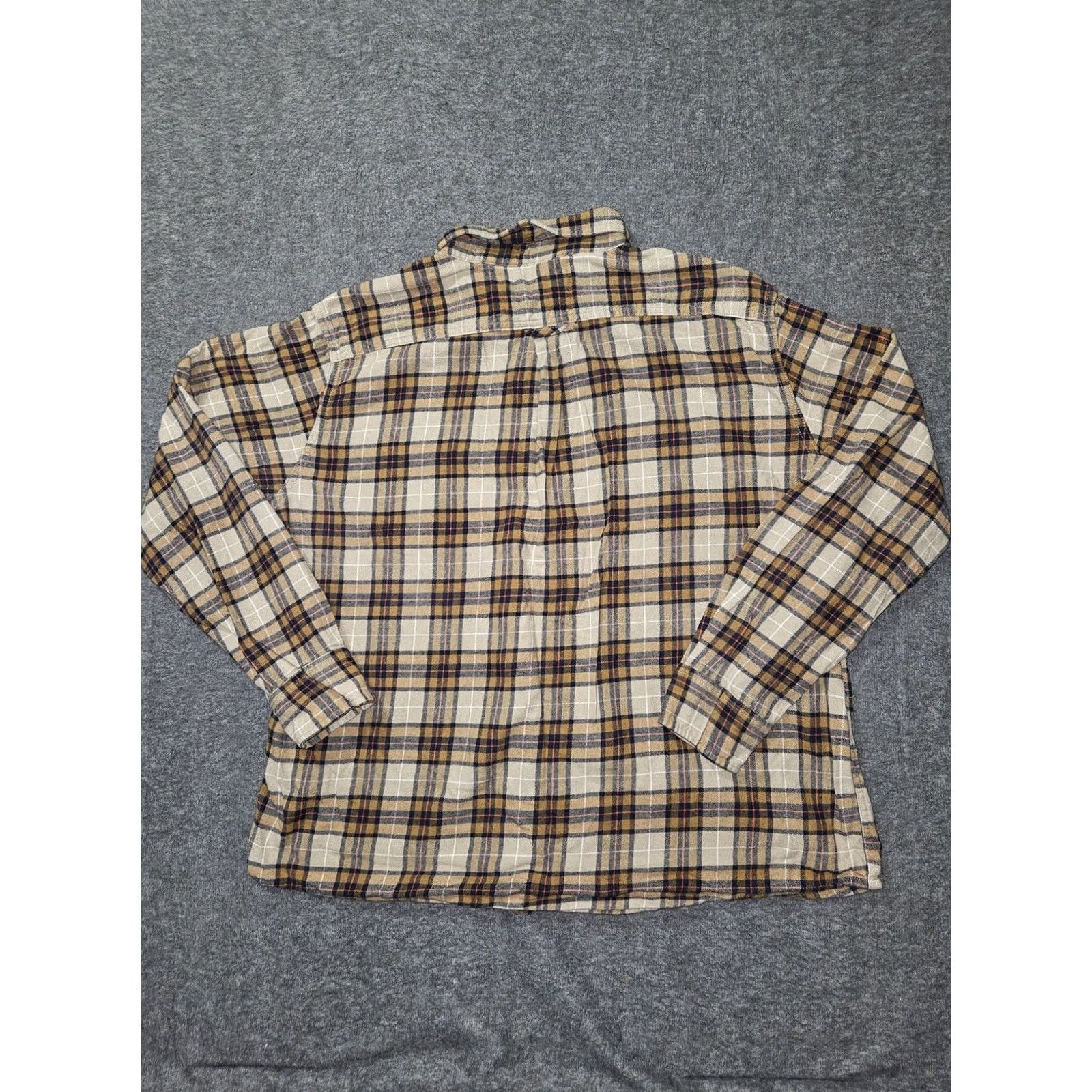 Eddie Bauer Eddie Bauer Shirt Mens 2XL Beige Plaid Flannel Button Front Long Sleeve Casual Size US XXL / EU 58 / 5 - 7 Thumbnail