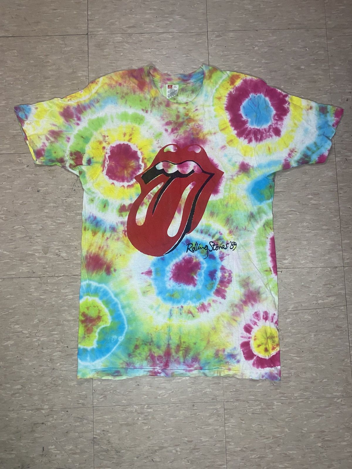 Band Tees × The Rolling Stones × Vintage Vintage the rolling stones 89 tie dye tee Size US S / EU 44-46 / 1 - 3 Thumbnail
