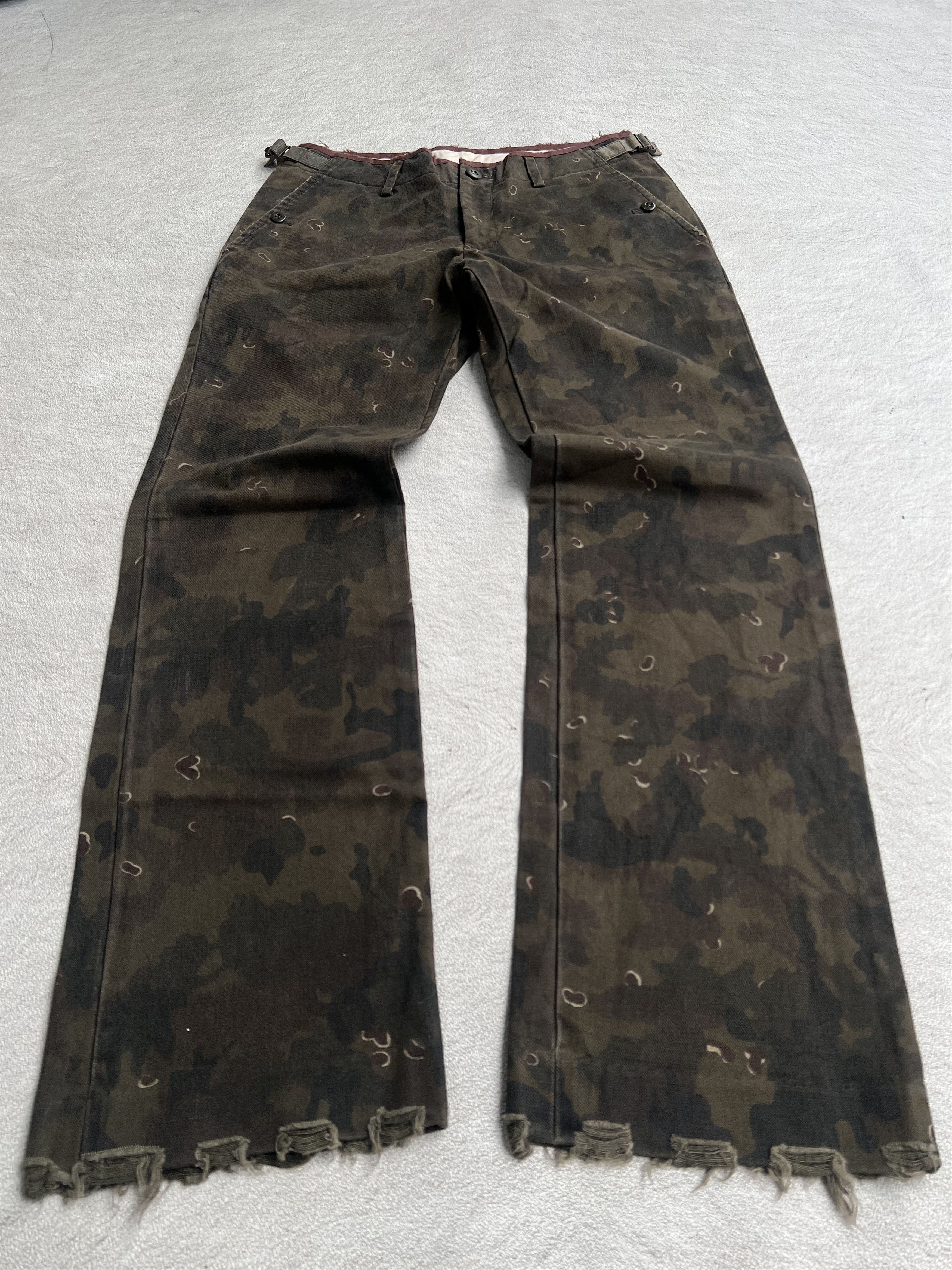 Japanese Brand 2000s Archival Hysteric Camo Distressed Baggy y2k Lgb Ifsix Size US 29 - 1 Thumbnail