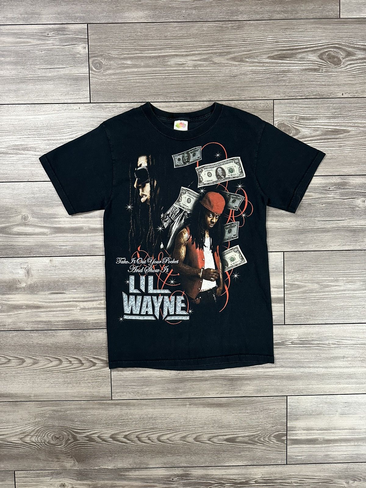 Fruit Of The Loom × Rap Tees Y2K Lil Wayne T Shirt Size US S / EU 44-46 / 1 - 1 Thumbnail