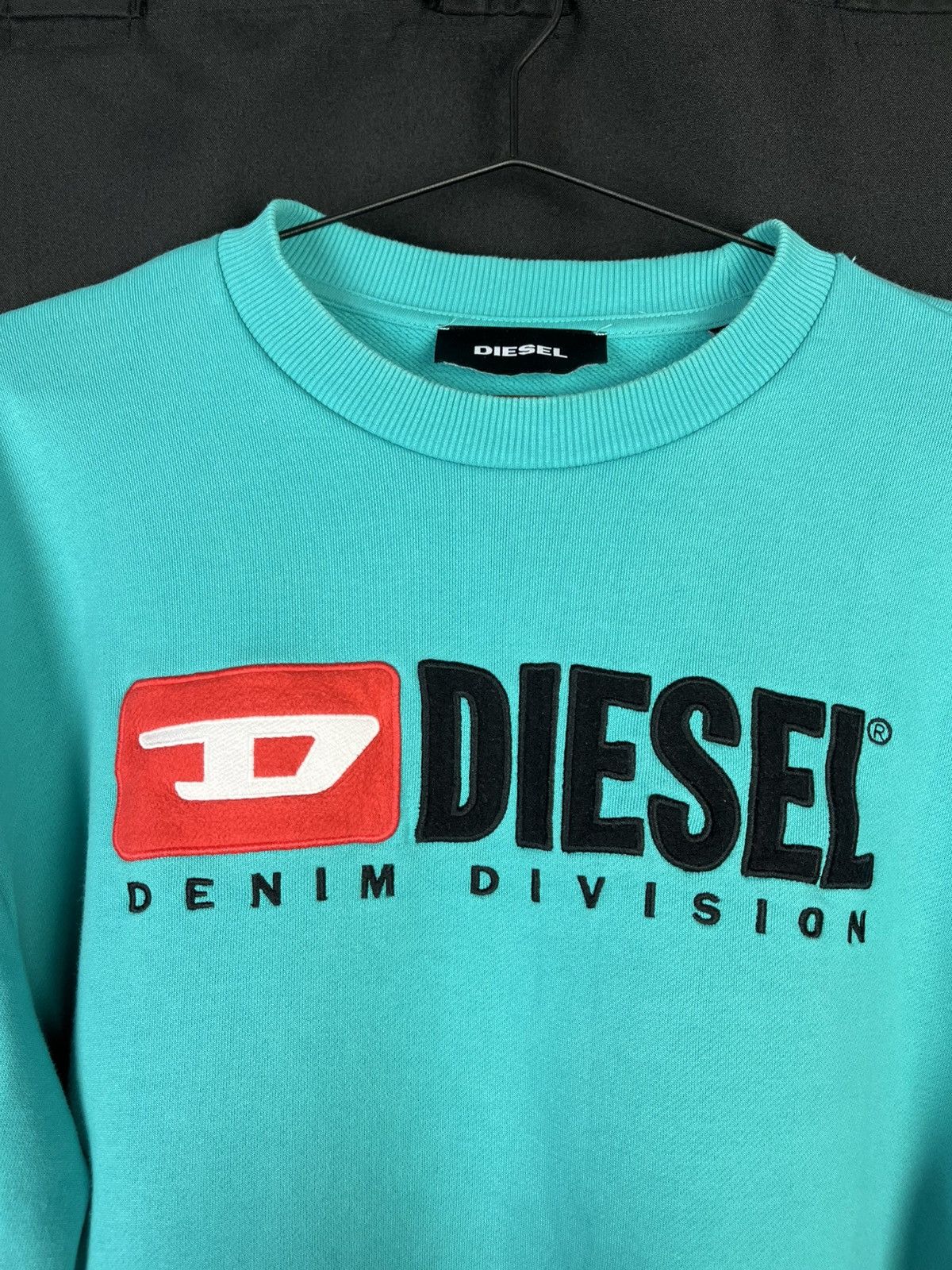 Diesel Diesel denim division turquoise big logo sweatshirt Size US L / EU 52-54 / 3 - 4 Thumbnail