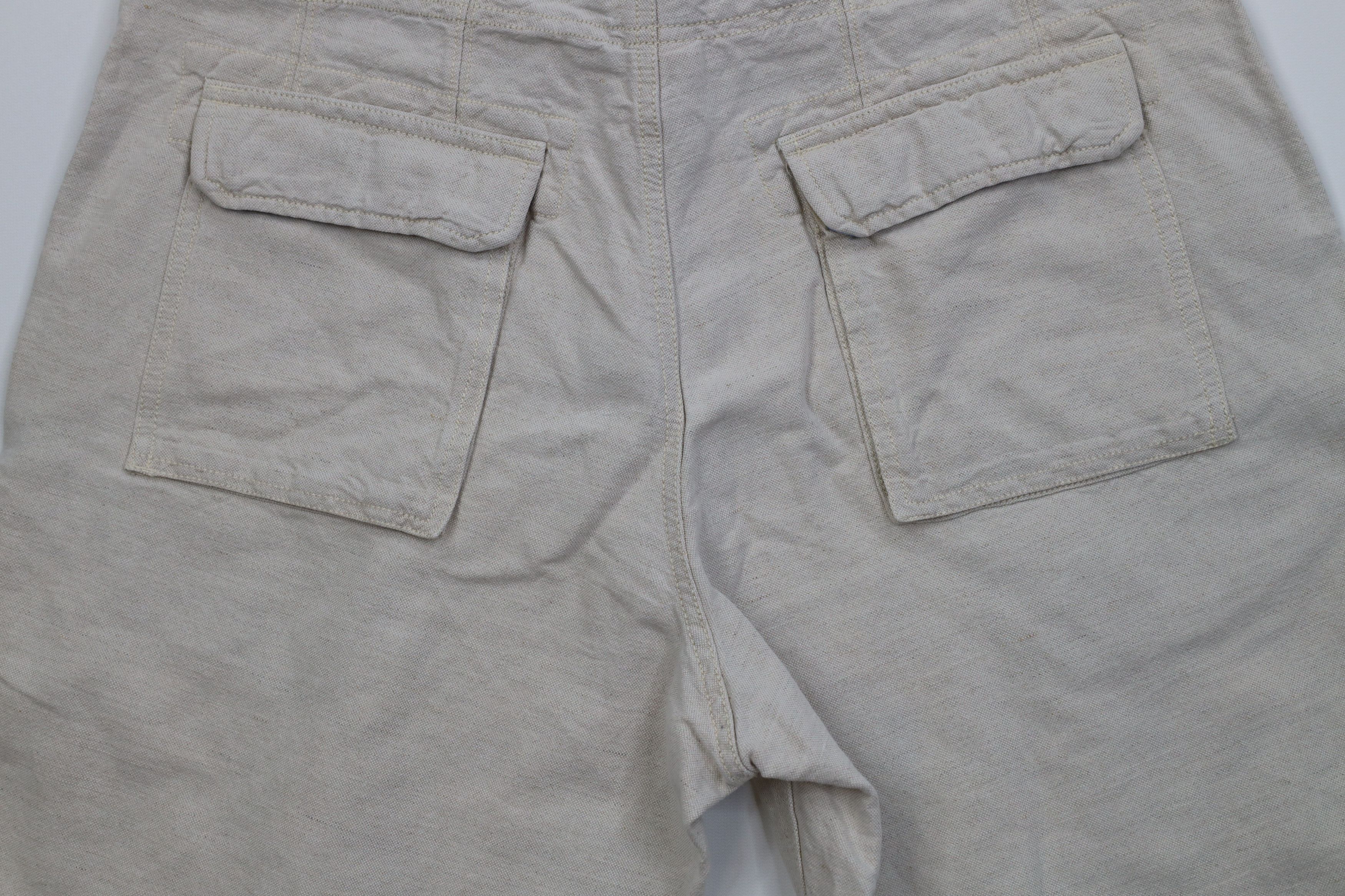 Gap Vintage Y2K 2005 Gap Above Knee Linen Shorts Beige Stone Tan Size US 34 / EU 50 - 9 Thumbnail