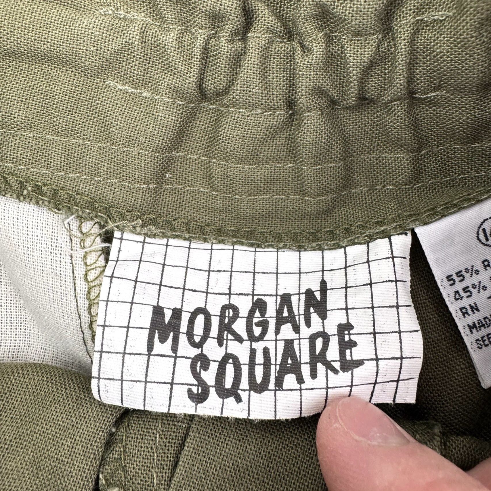 Vintage VINTAGE Morgan Square Safari Shorts Womens 14 Green High Waisted 80s Chino Size 36" / US 14 / IT 50 - 7 Thumbnail