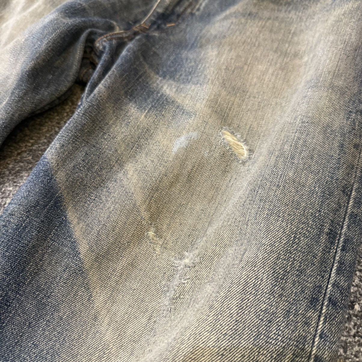 If Six Was Nine 🔥🇯🇵 Vintage Japanese Levis 505 Distressed Denim Size US 36 / EU 52 - 6 Thumbnail