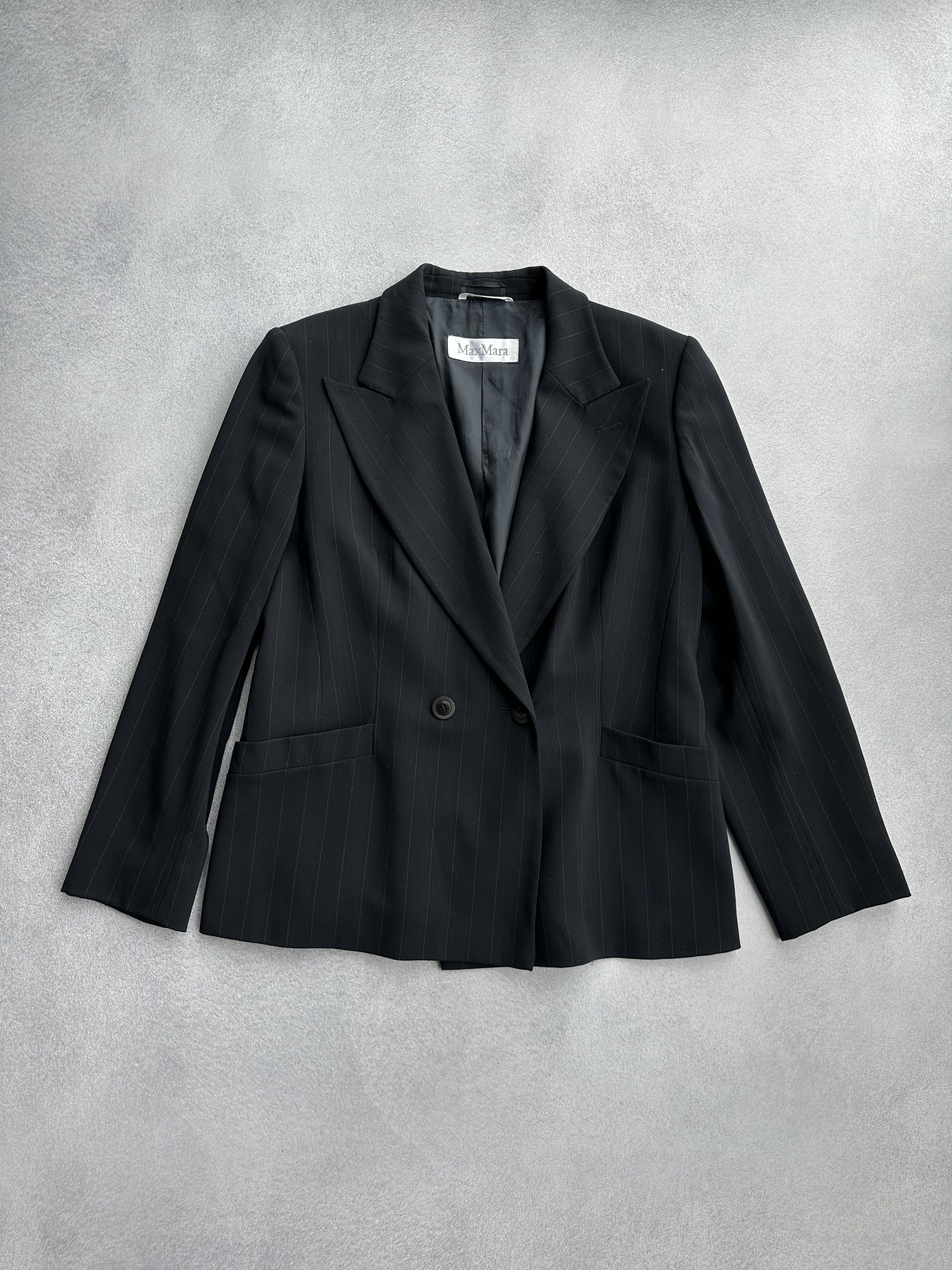 Vintage Max Mara One Button Virgine Wool Woman Blazer
