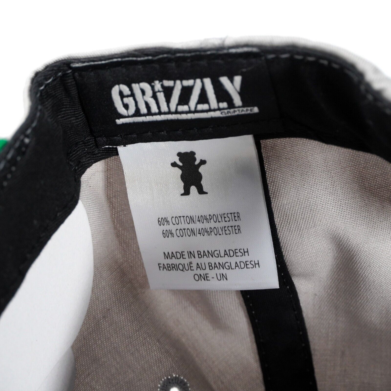 Other Grizzly Bear Animal Crown Baseball Hat Visor Cap Gray Black Size ONE SIZE - 8 Thumbnail