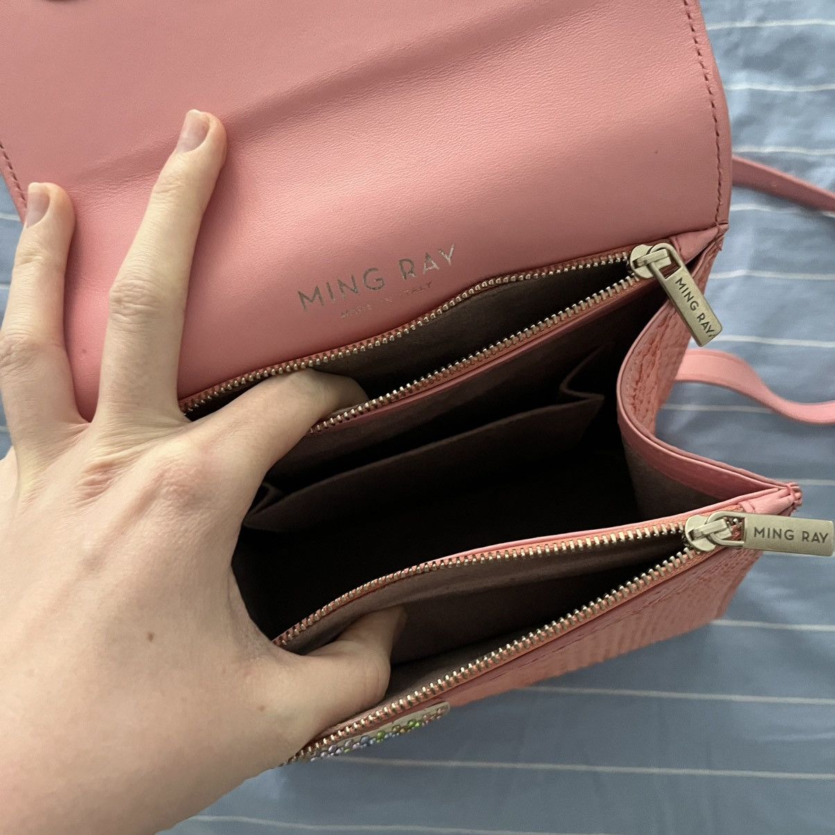 Other Ming Ray London pink snakeskin backpack Size ONE SIZE - 7 Thumbnail