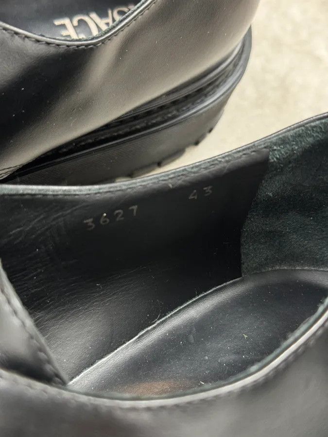 Versace 2000s Versace Black Leather Oxford Derby Boots Size US 10 / EU 43 - 10 Thumbnail
