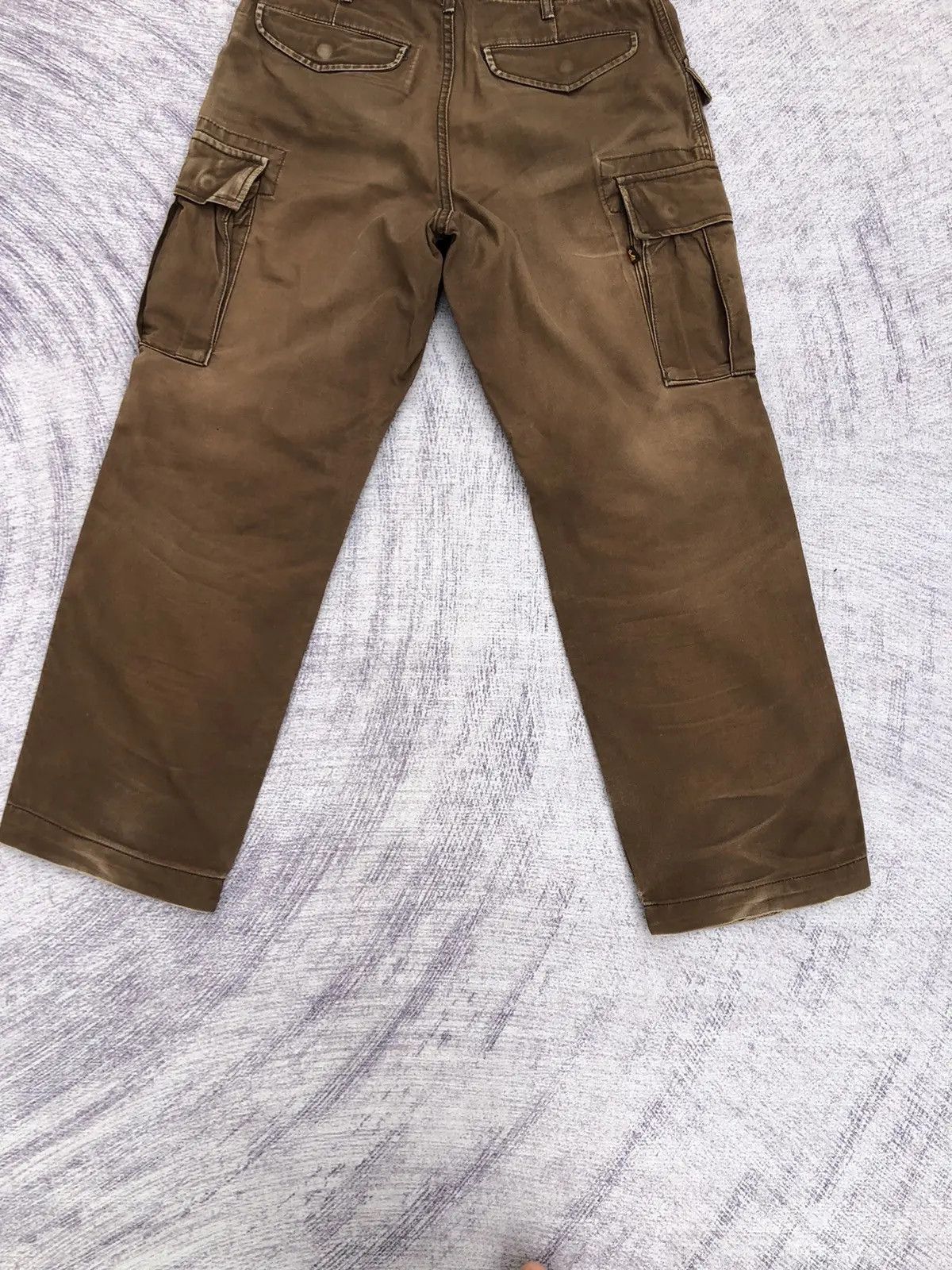 Japanese Brand × Vintage Japanese Cargo Pants Faded Brown Vintage Pattern Size US 26 / EU 42 - 13 Thumbnail