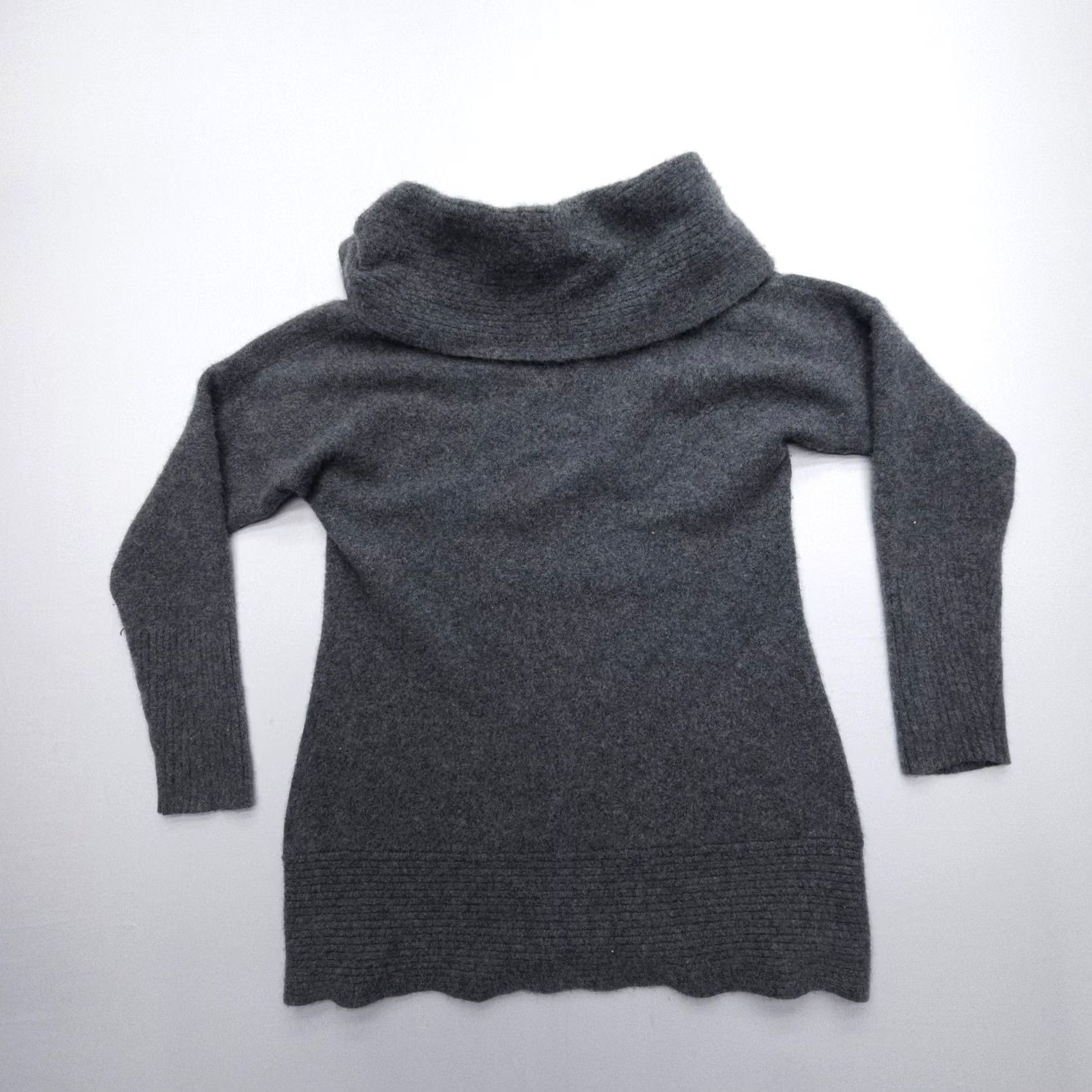 Athleta Athleta Cashmere Cowl Neck Sweater Womens XL Gray Ribbed Sleeves Long Sleeve Pullover Knit Casual City Xl Womens Size XL / US 12-14 / IT 48-50 - 2 Thumbnail