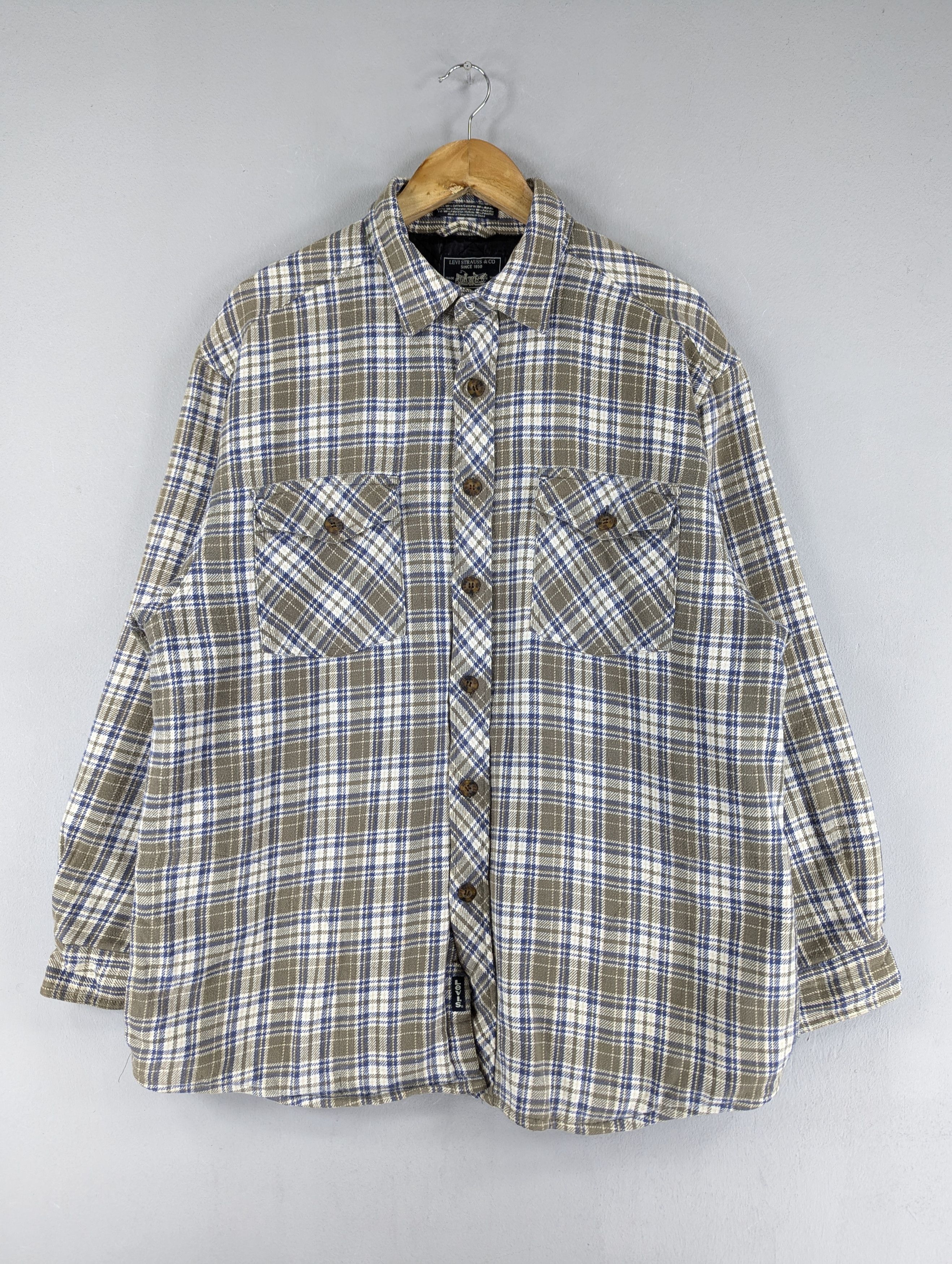 Levi's Levi's Strauss Quilted Lined Flannel Button Ups Jacket Size US L / EU 52-54 / 3 - 1 Thumbnail