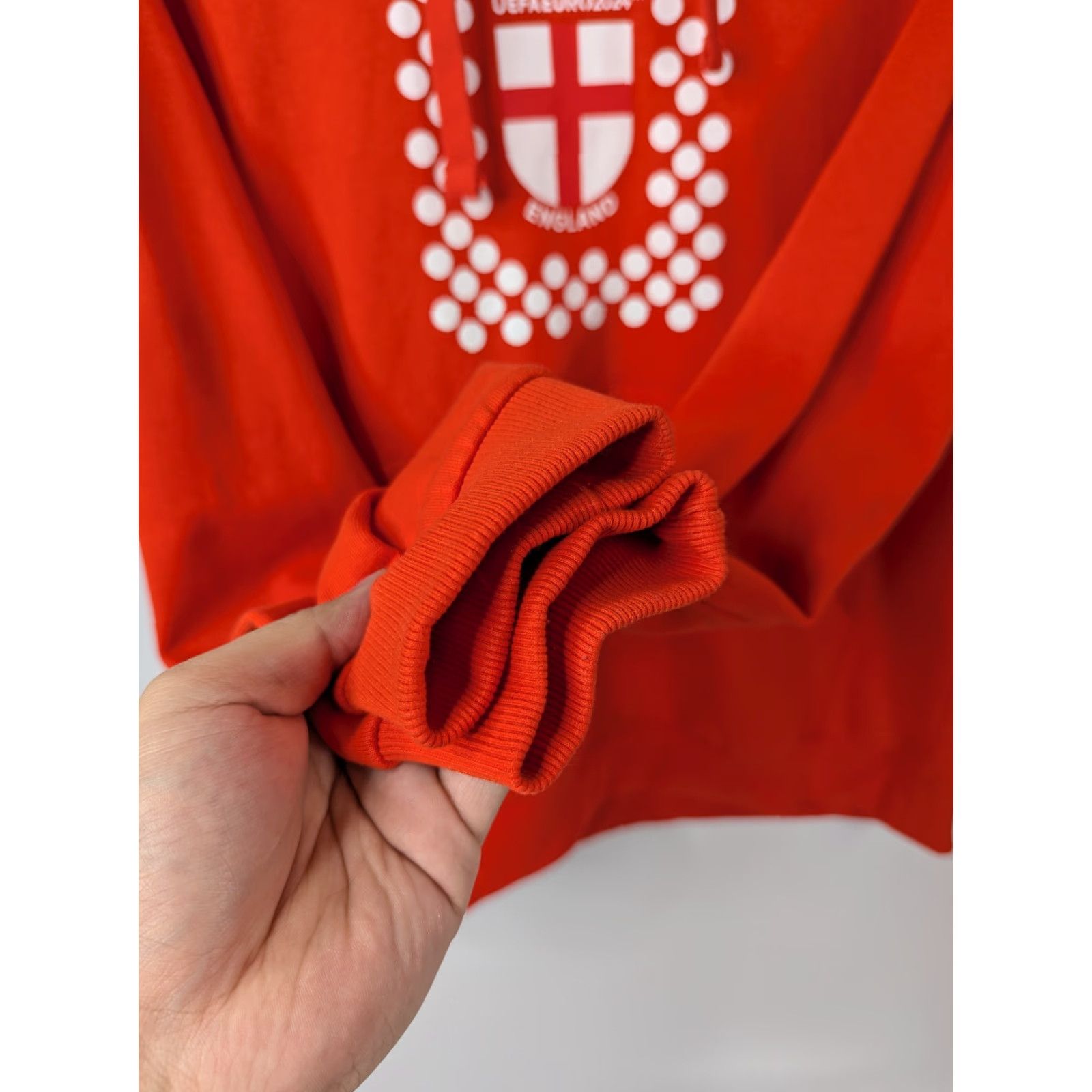 George UEFA Euro 2024 Hoodie England Red Orange Adult M Pullover Soccer Soccer UK England Hooded Pockets Mens Size US M / EU 48-50 / 2 - 4 Thumbnail
