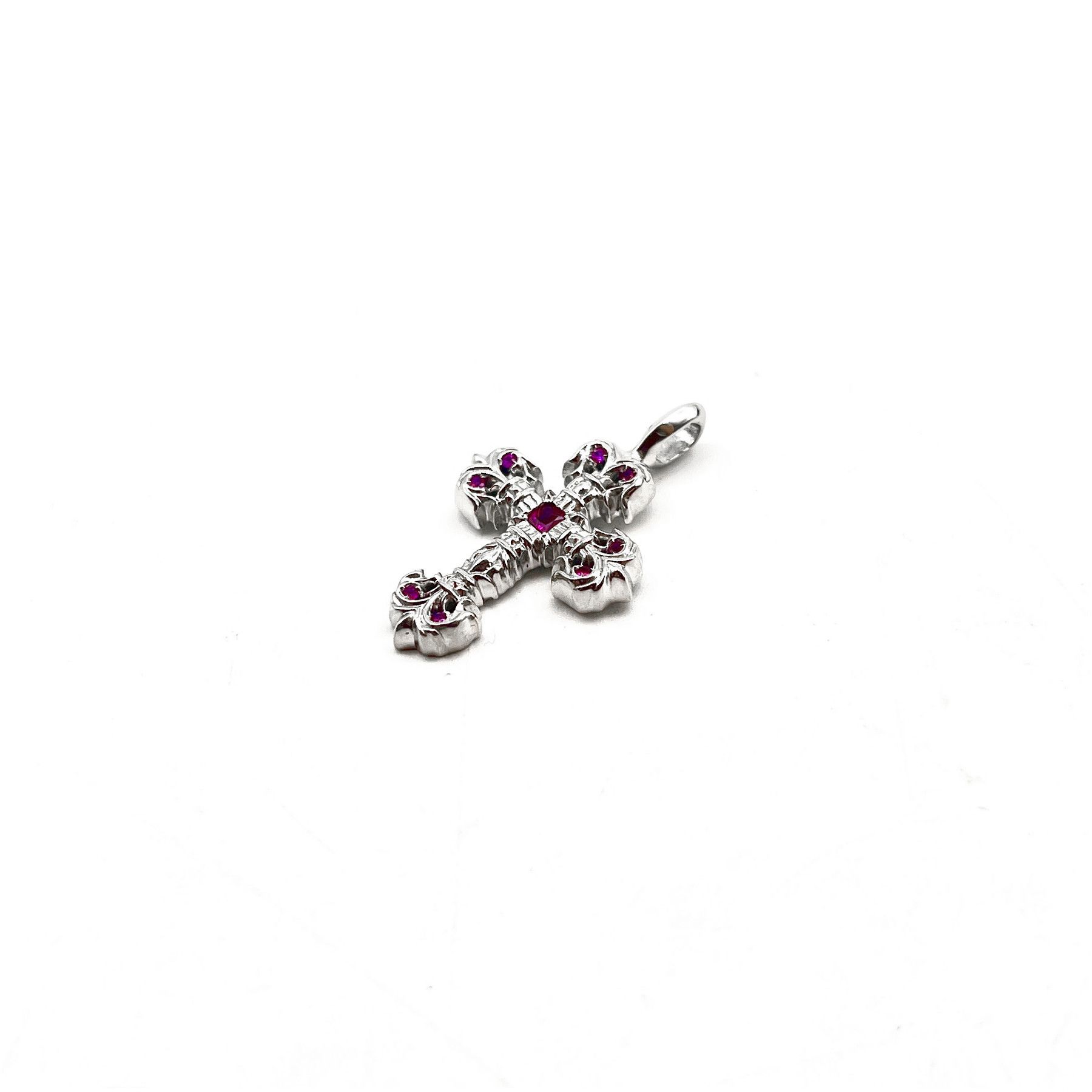 Chrome Hearts Chrome Hearts 18K Pink Saph Filigree Cross Charm Pendant Size ONE SIZE - 2 Thumbnail