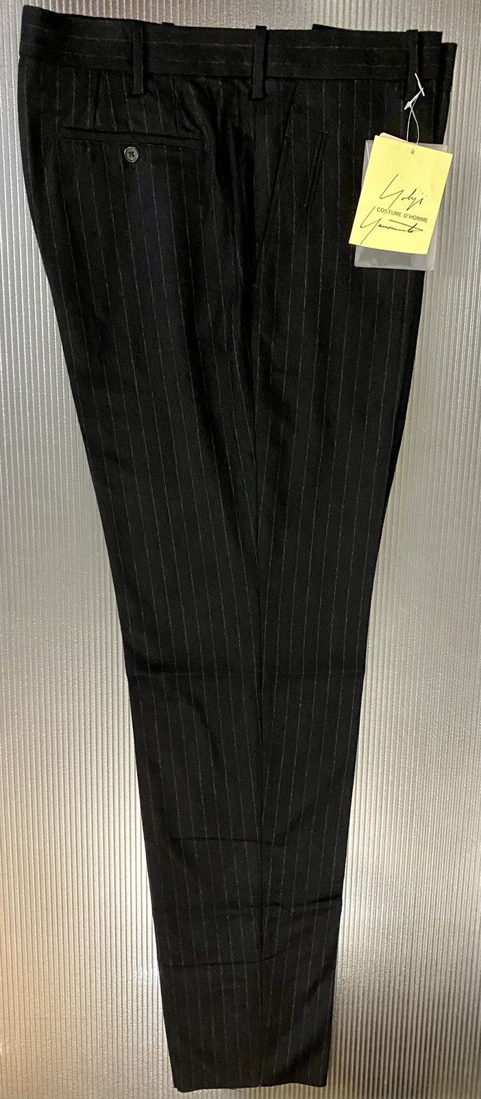 Yohji Yamamoto Yohji Yamamoto 🇮🇹 costume D’homme Nero wool felt slacks 5 NWT Size US 39 - 7 Thumbnail