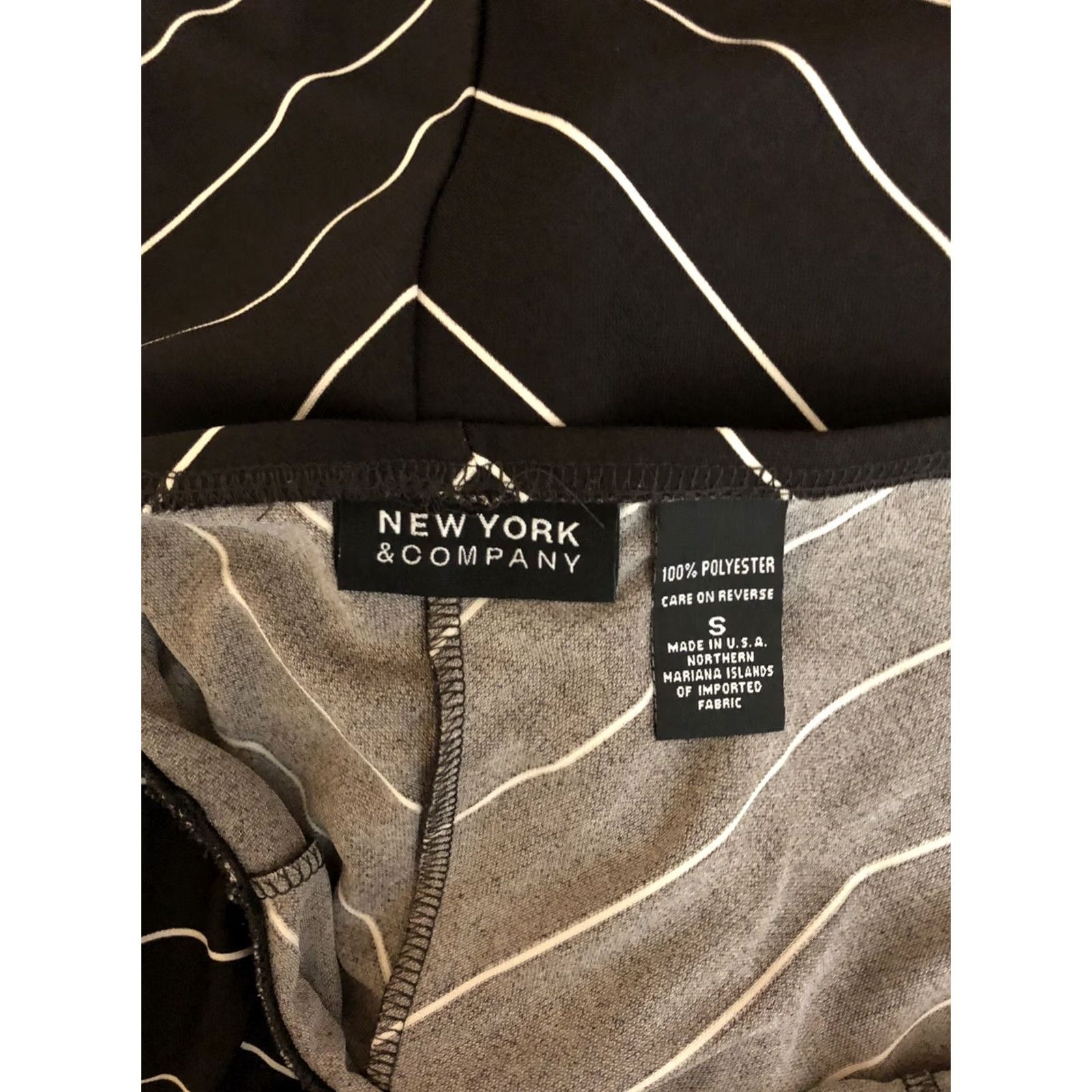Vintage VINTAGE NYC Skirt S Brown Stripe A Line 27”W Midi Flare Office Goth Bohemian 90s Womens Size 28" / US 6 / IT 42 - 6 Thumbnail