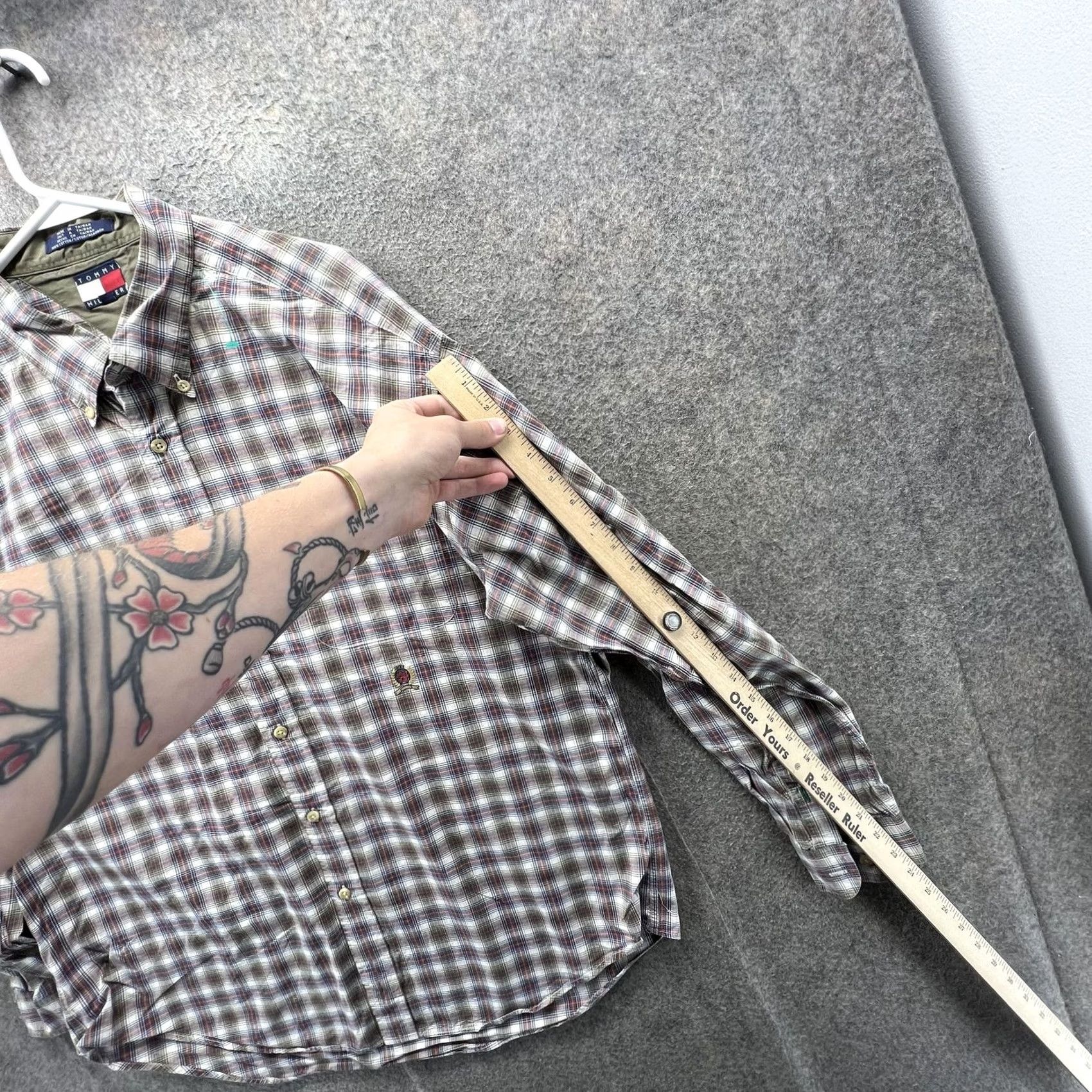 Tommy Hilfiger Tommy Hilfiger Shirt Mens XL Multicolor Plaid Long Sleeve Button Front Cotton Size US XL / EU 56 / 4 - 2 Thumbnail