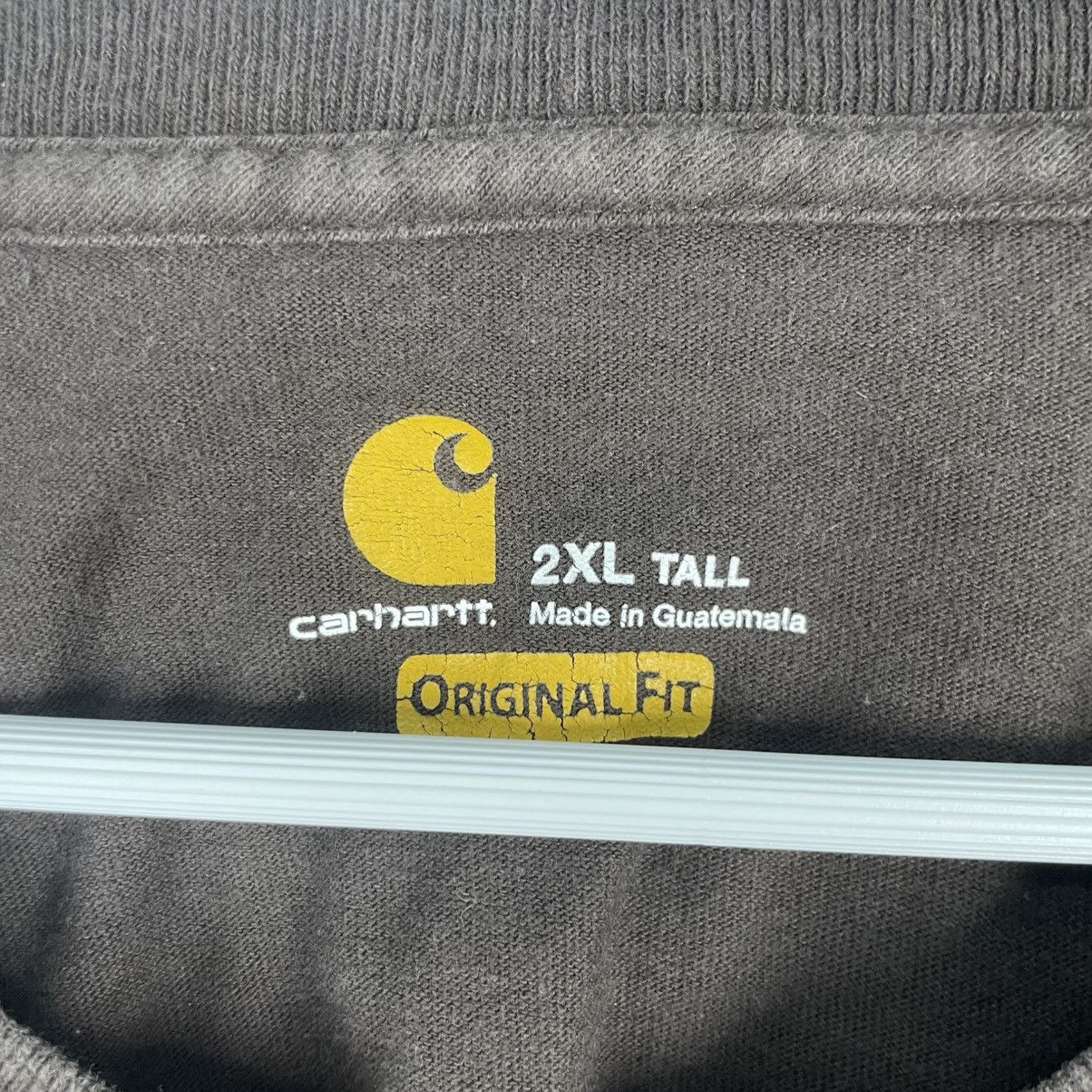 Designer × Vintage vintage NEW Long/Tall Carhartt Pocket Shrt Sleeve T-Shirt Size US XXL / EU 58 / 5 - 7 Thumbnail