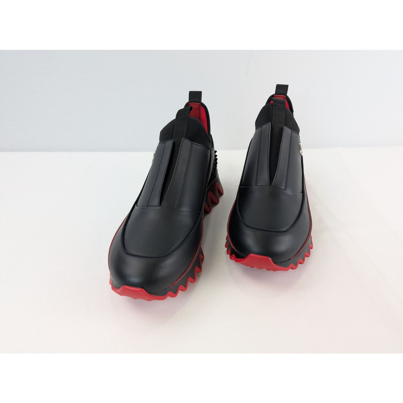 Christian Louboutin o1rshd1 Sharkyloub SP Spikes Flat Sneakers in Black Size US 13 / EU 46 - 8 Thumbnail