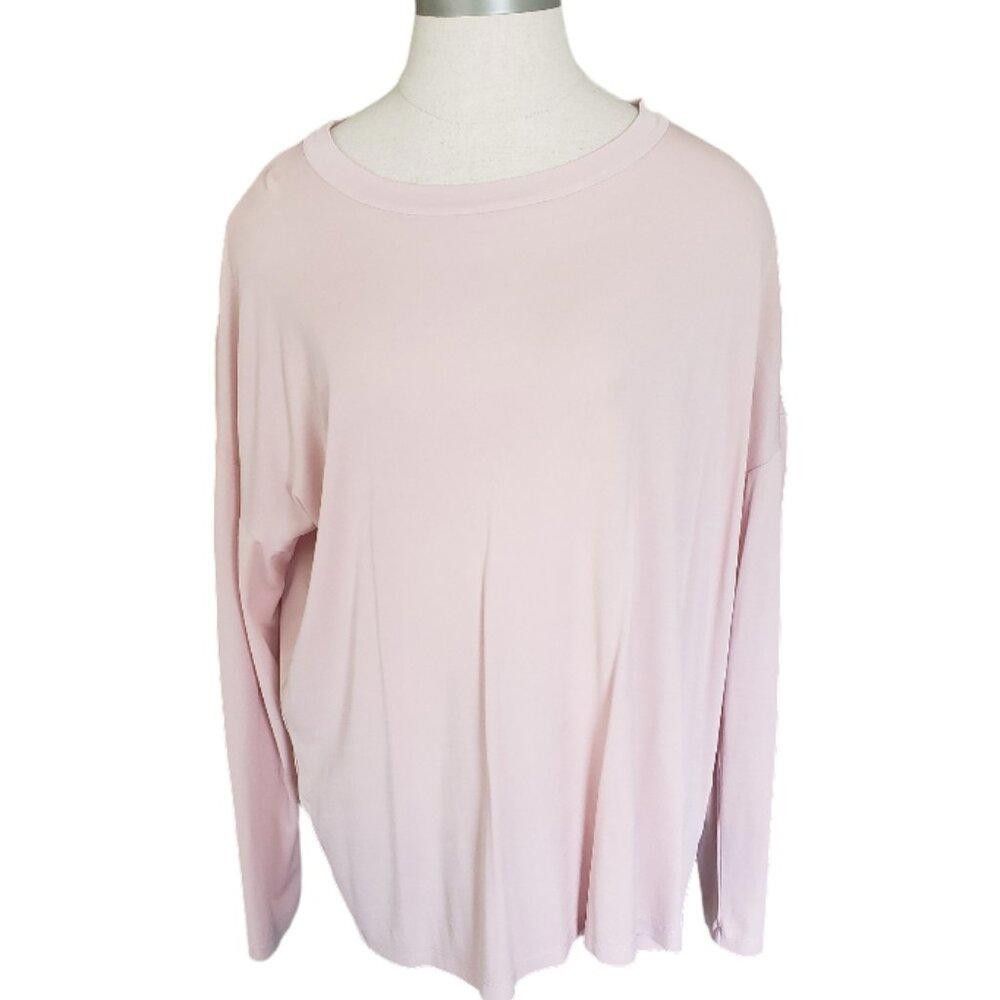 Eileen Fisher CT200 Eileen Fisher Scoop 100% Silk Peach Blouse L Size L / US 10 / IT 46 - 1 Thumbnail
