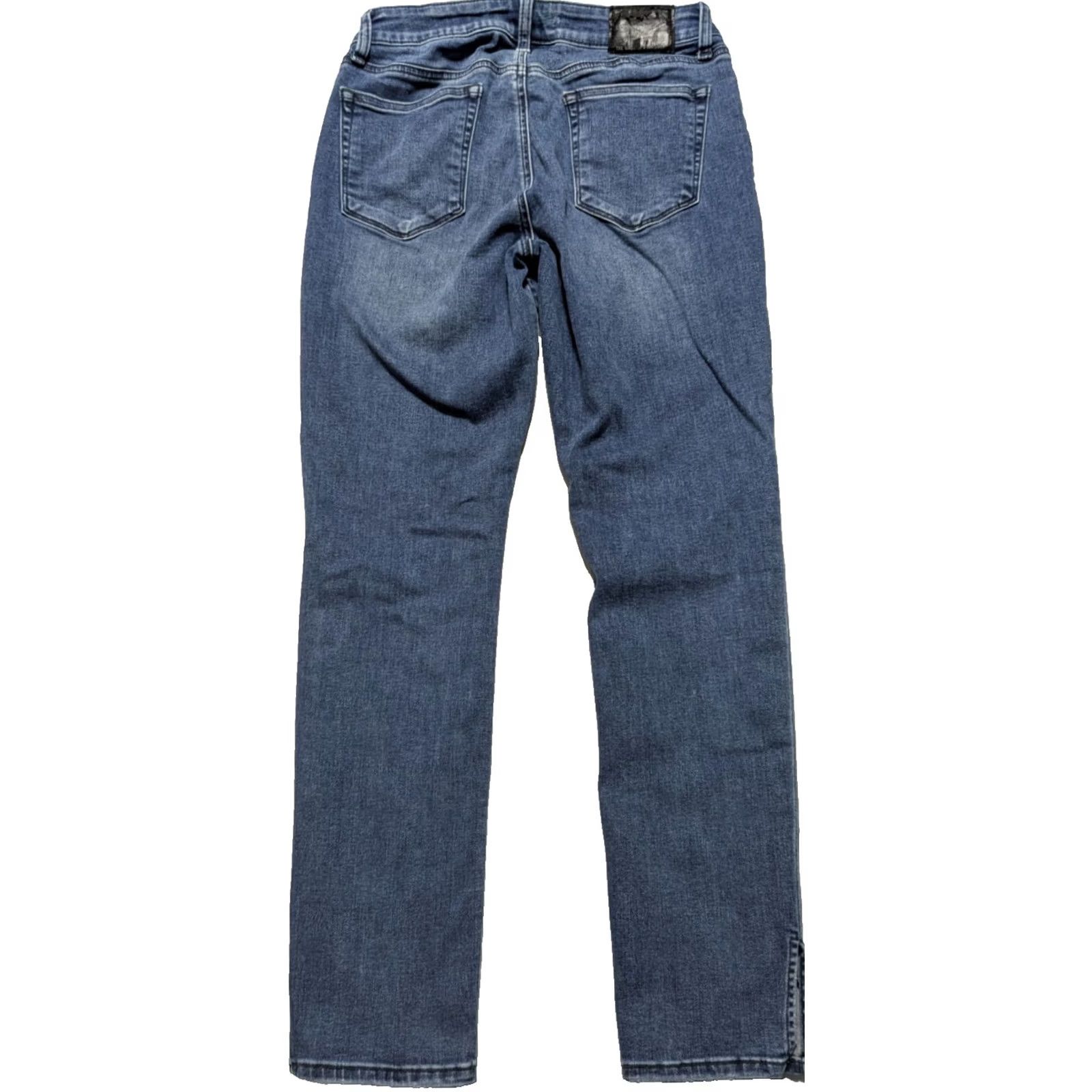 Lucky Brand LUCKY Lolita Skinny Ankle Jeans Floral Embroidered - Women 8 Stretch Denim Blue Size 8/29 Size 30" / US 8 / IT 44 - 3 Thumbnail