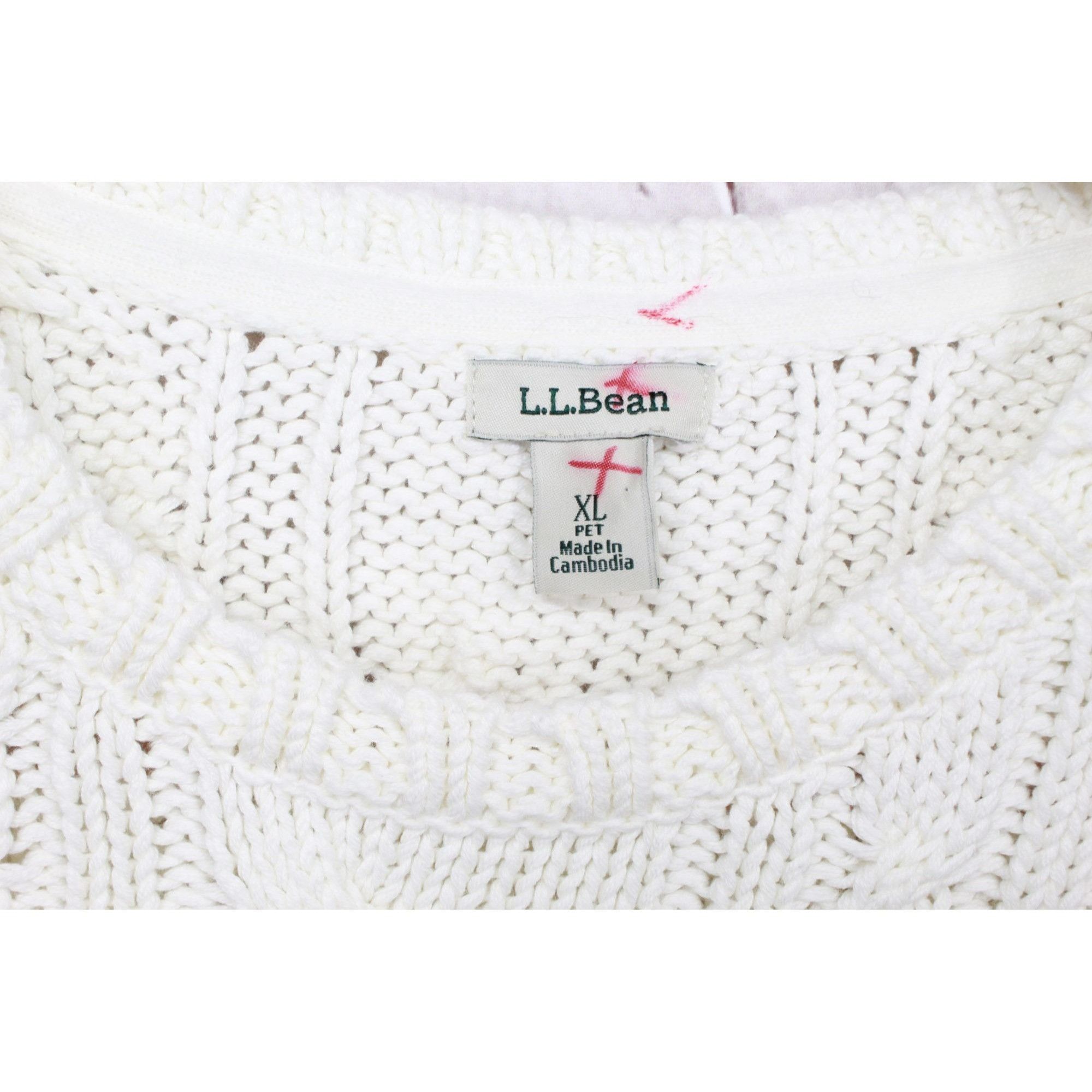 L.L. Bean LL Bean Women's Cable Sweater Crewneck Bone Size XL / US 12-14 / IT 48-50 - 6 Thumbnail