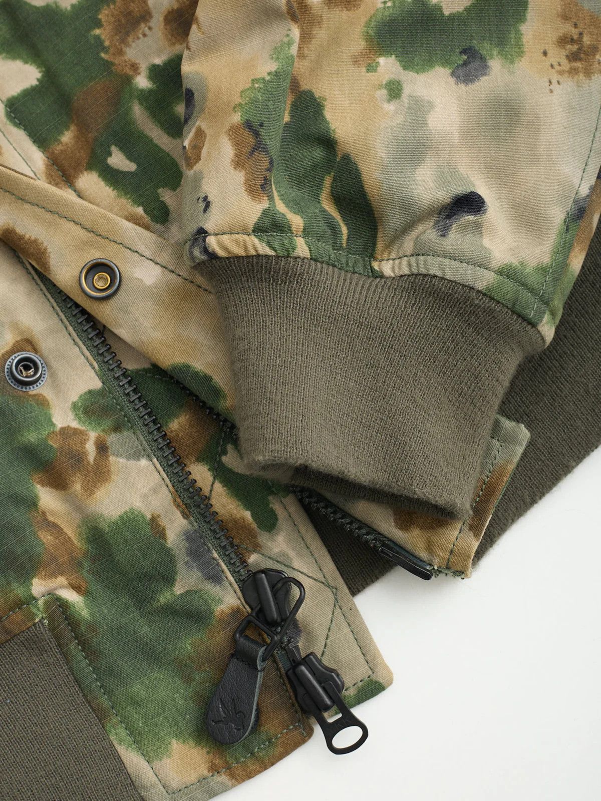 I. Spiewak And Sons SPIEWAK & SONS Golden Fleece Camo Cotton Nylon Bomber Jacket Size US S / EU 44-46 / 1 - 7 Thumbnail