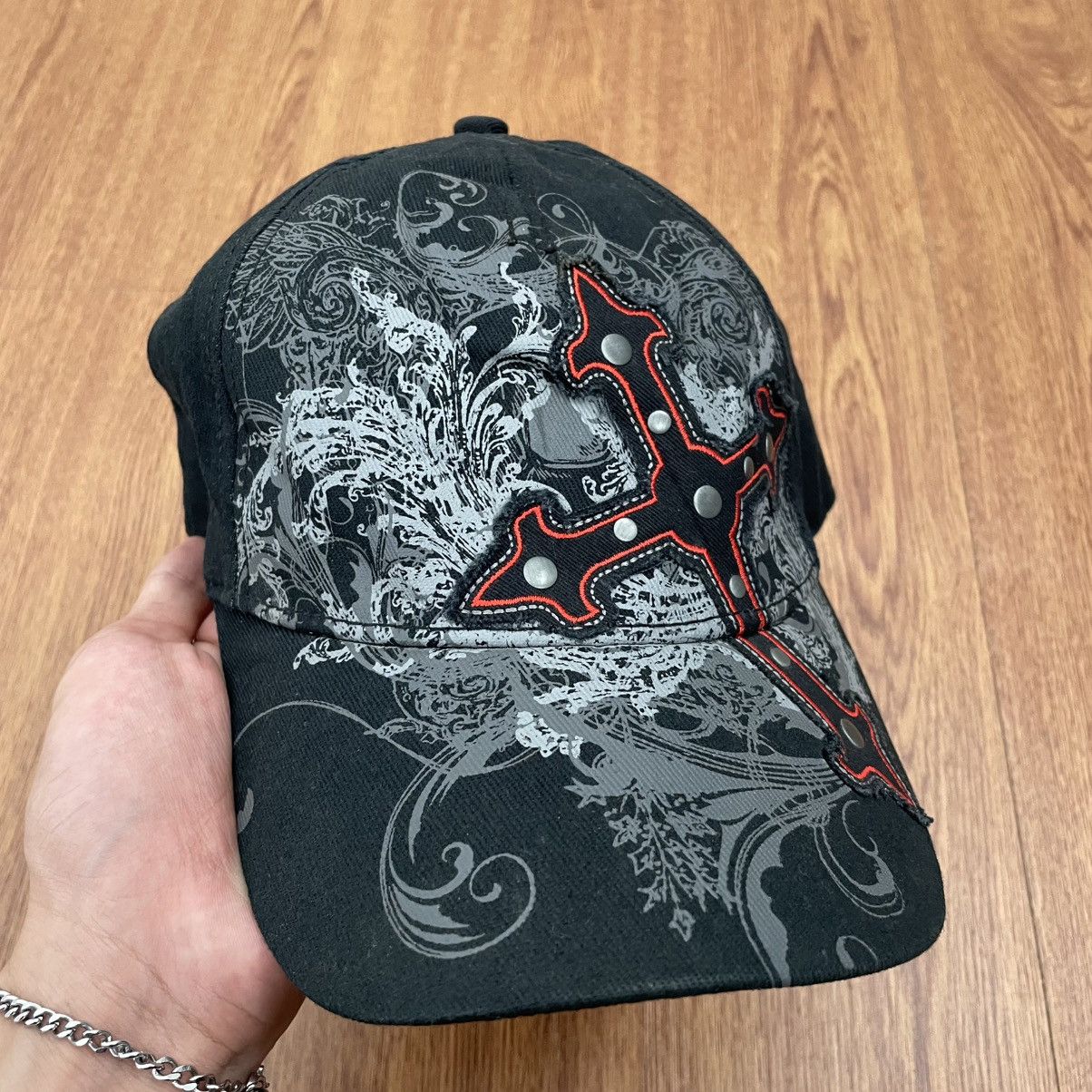 If Six Was Nine × Japanese Brand × Le Grande Bleu (L.G.B.) Black cross tribal hat ifsixwasnine styled Size ONE SIZE - 3 Thumbnail