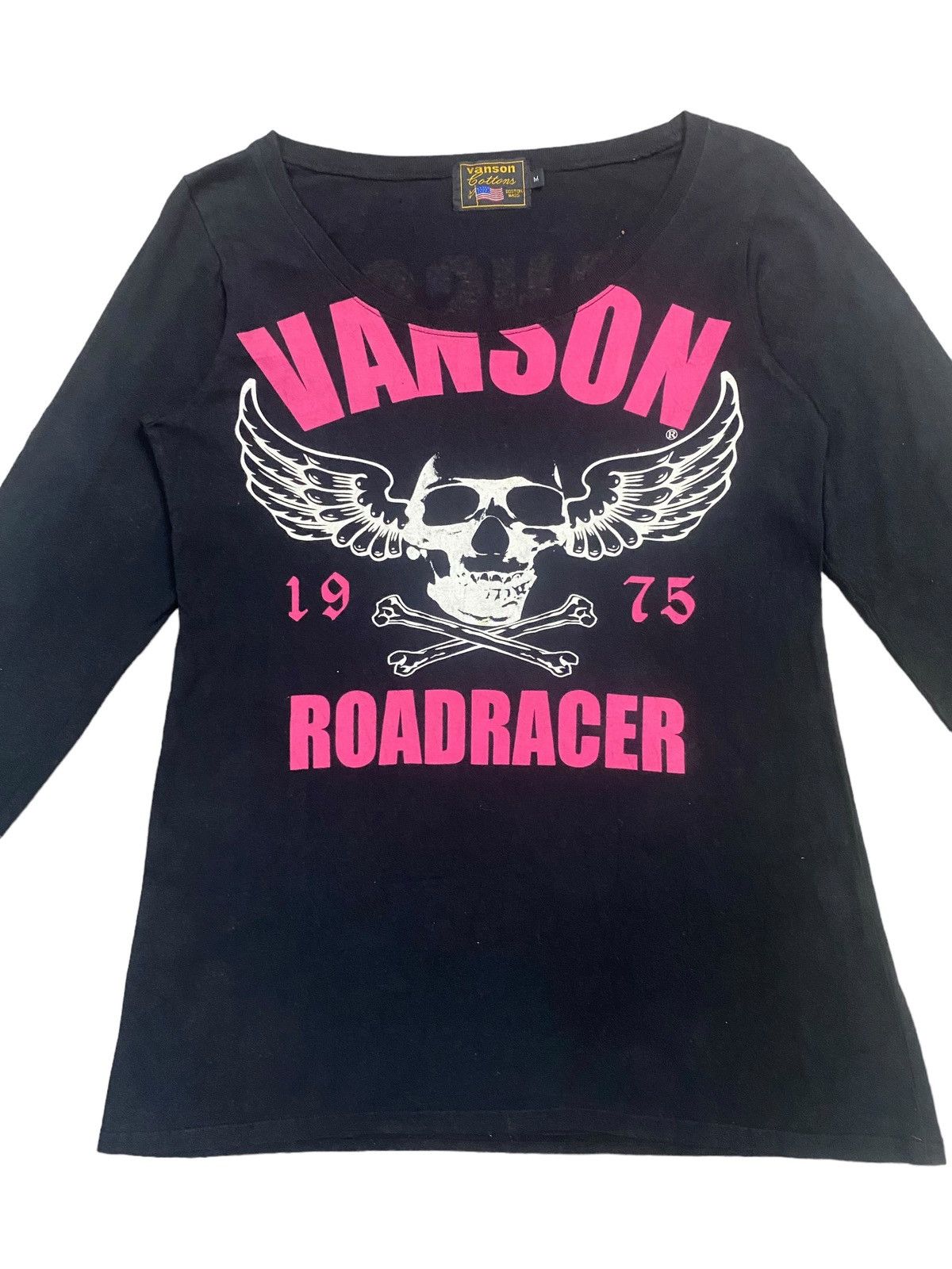 14th Addiction × If Six Was Nine × Le Grande Bleu (L.G.B.) Vintage Vanson Roadracer Skull Punk Long Sleeve Shirt Size US M / EU 48-50 / 2 - 3 Thumbnail