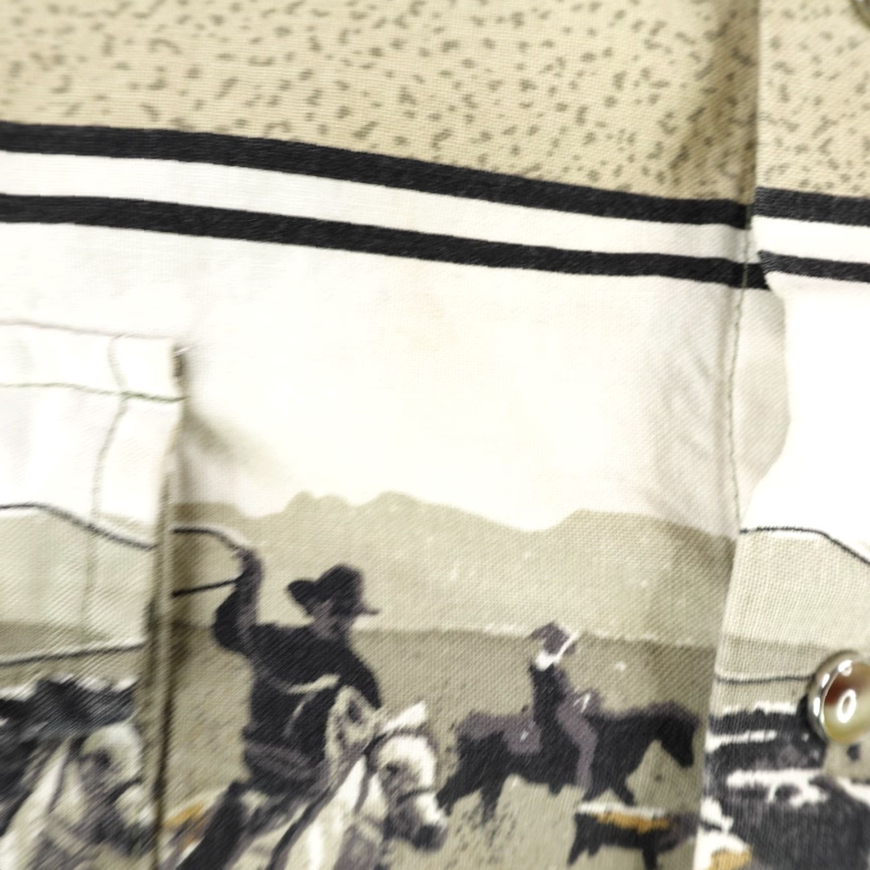 Roper VINTAGE Shirt Mens XL Beige Tan Stripes Western Pearl Snap Rodeo Rancher Horses Size US XL / EU 56 / 4 - 6 Thumbnail