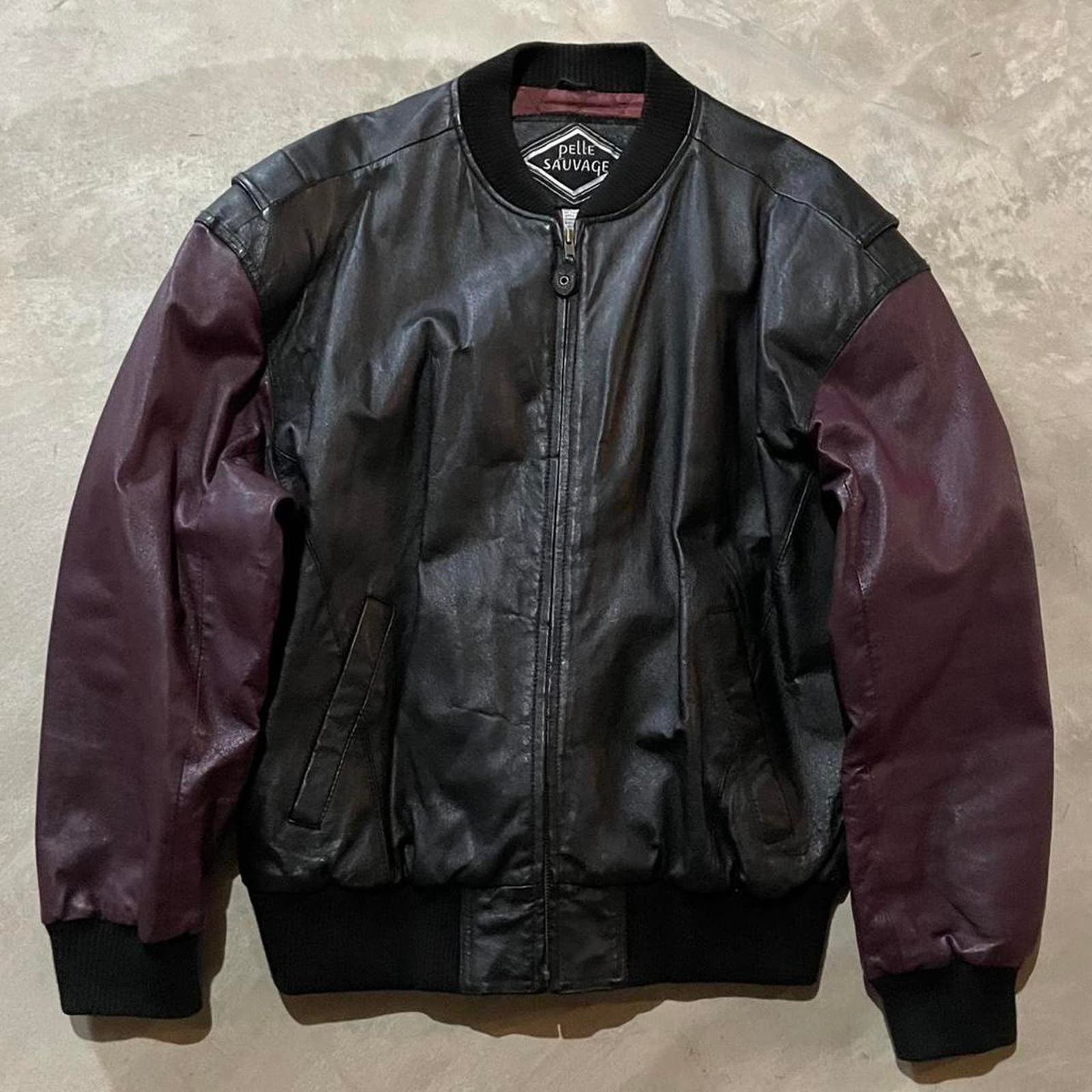 image of Pelle Sauvage Genuine Leather Jacket in Black, Men's (Size Large)