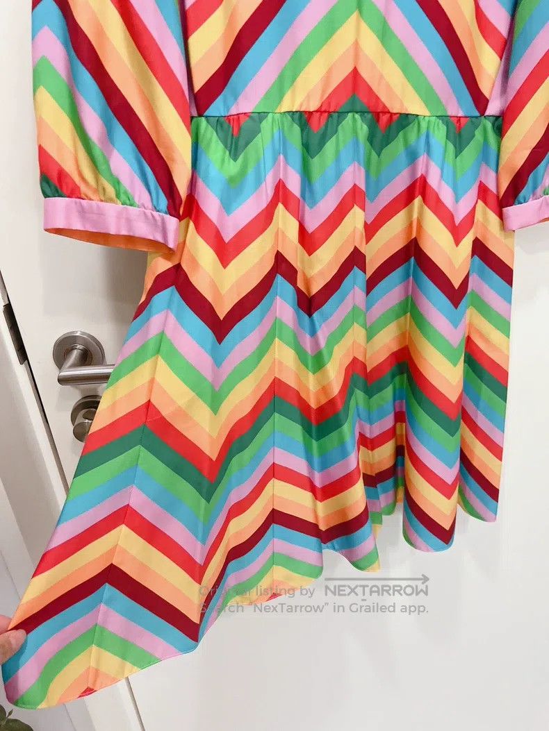 Valentino Valentino Rainbow silk dress Size M / US 6-8 / IT 42-44 - 4 Thumbnail