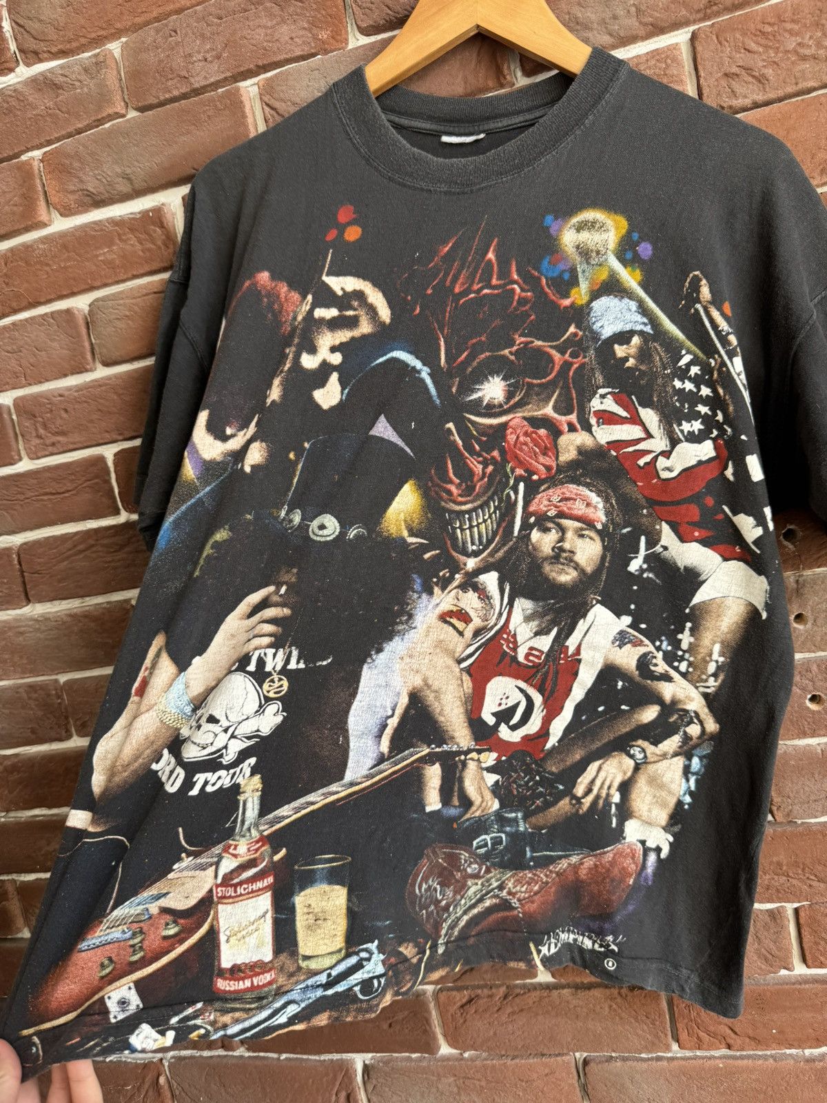 Band Tees Vintage 90s Rare Guns N Roses AXL Rose AOP empire Band Tee Size US L / EU 52-54 / 3 - 12 Thumbnail