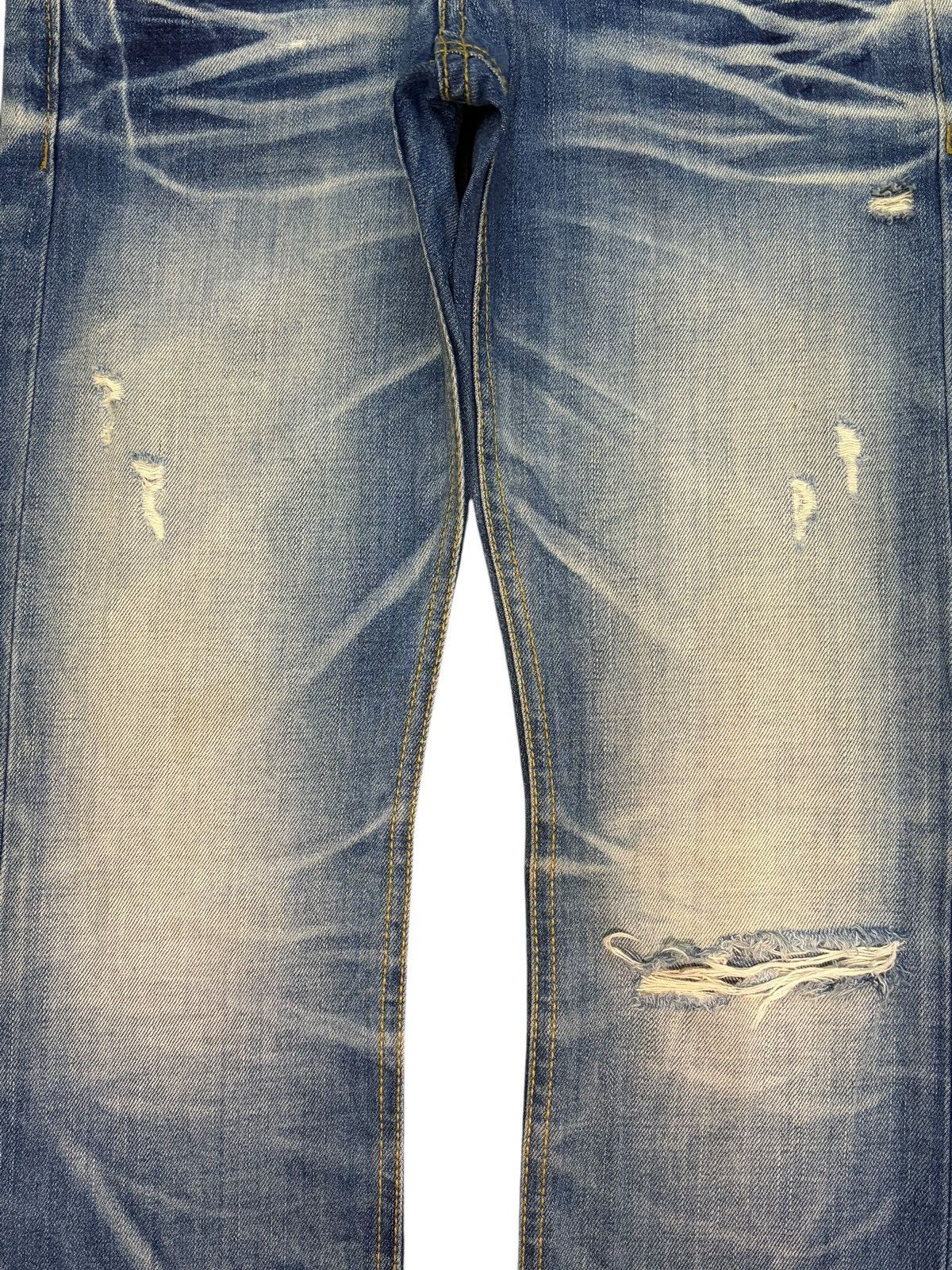 Edwin Vintage Lolita Bleached Faded Wash Distressed Jeans Size 29" - 3 Thumbnail