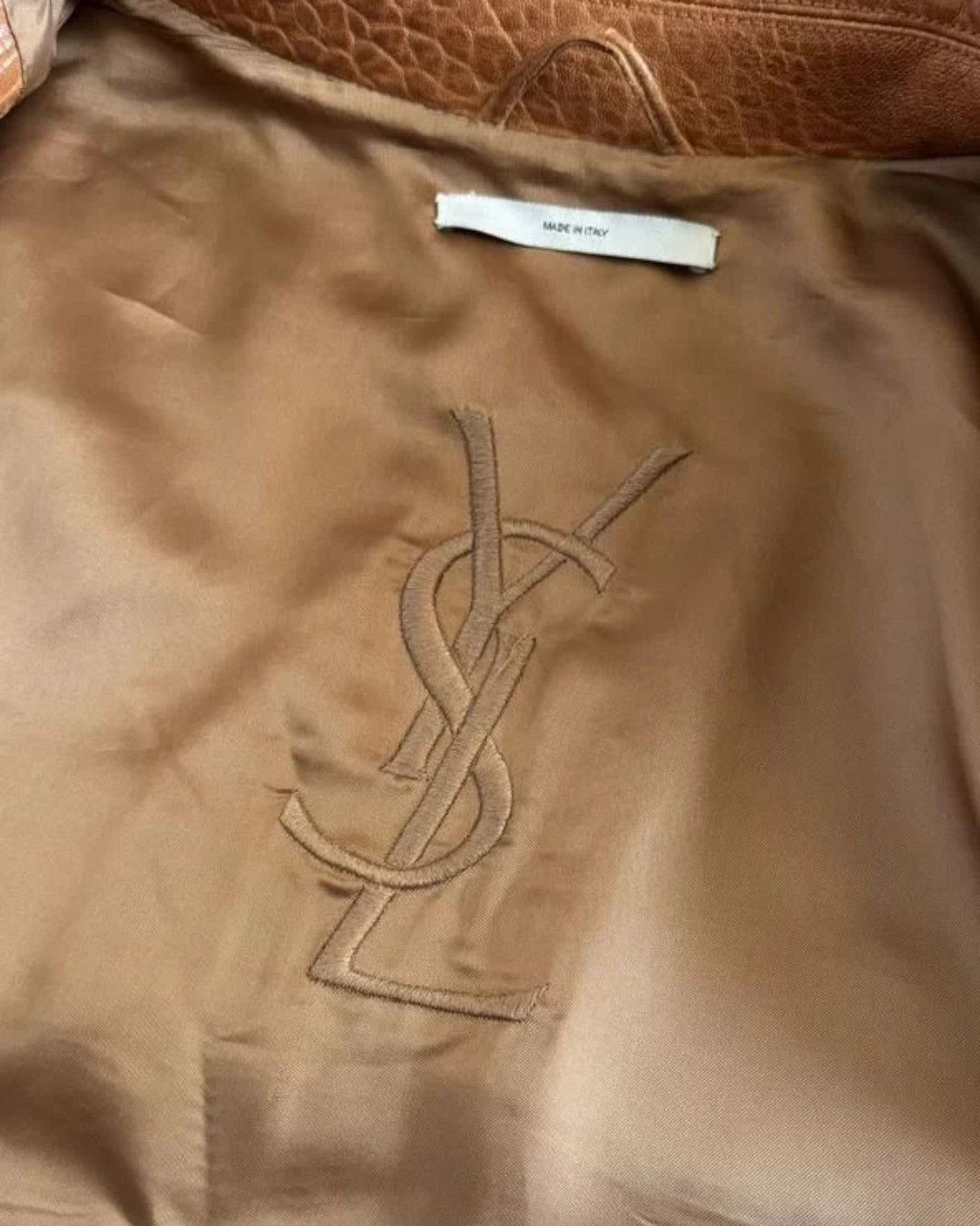Yves Saint Laurent RIVE GAUCHE BY TOM FORD LEATHER BIKER BOMBER JACKET Size US L / EU 52-54 / 3 - 4 Thumbnail
