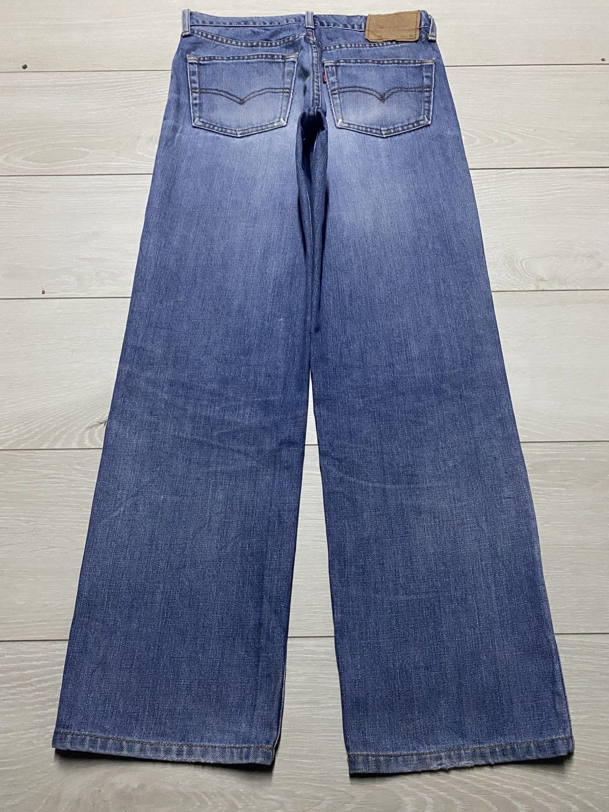 Levi's Vintage Levis 508 90s Blue Wash Distressed Loose Jeans Size US 30 / EU 46 - 2 Thumbnail