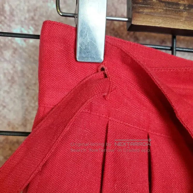 Dior Dior Red Summer Linen Casual Trousers M . Size 27" / US 4 / IT 40 - 9 Thumbnail