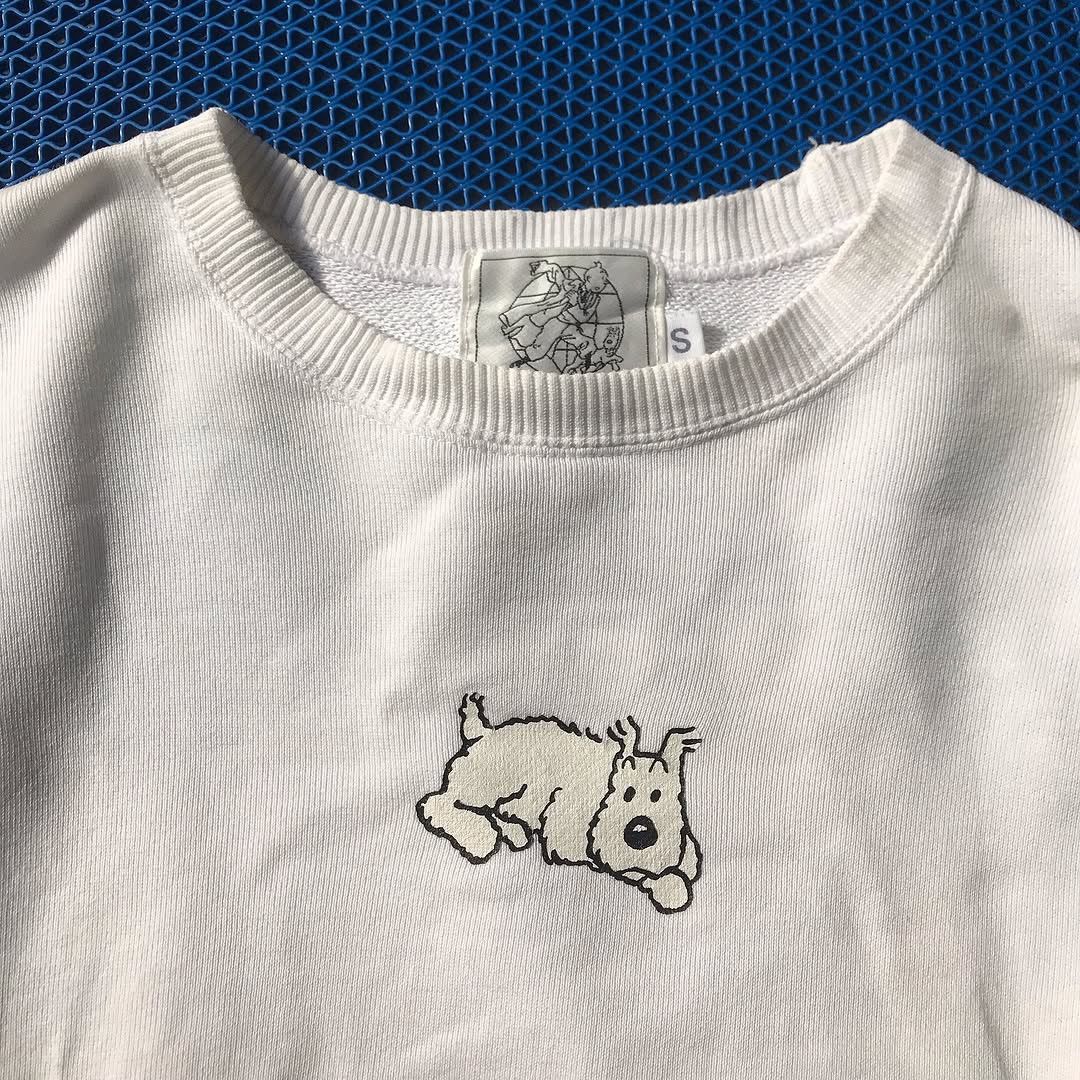 Cartoon Network × Vintage Vintage Tintin Herge Moulinsart 1996 White Sweater Crewnec Size S / US 4 / IT 40 - 2 Thumbnail