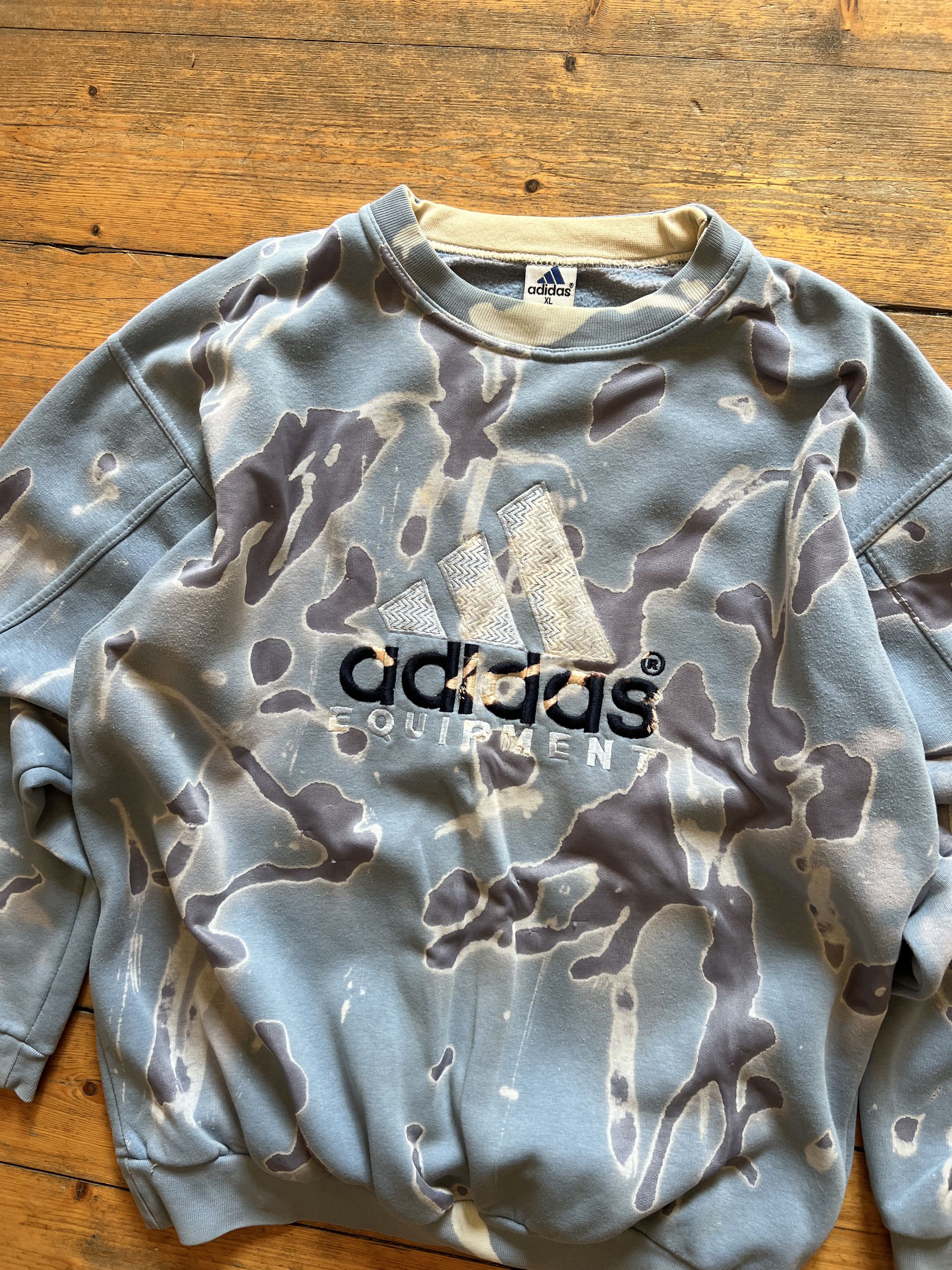 Adidas Adidas Equipment Vintage Acid Bleached Sweatshirt 1990s Size US L / EU 52-54 / 3 - 3 Thumbnail