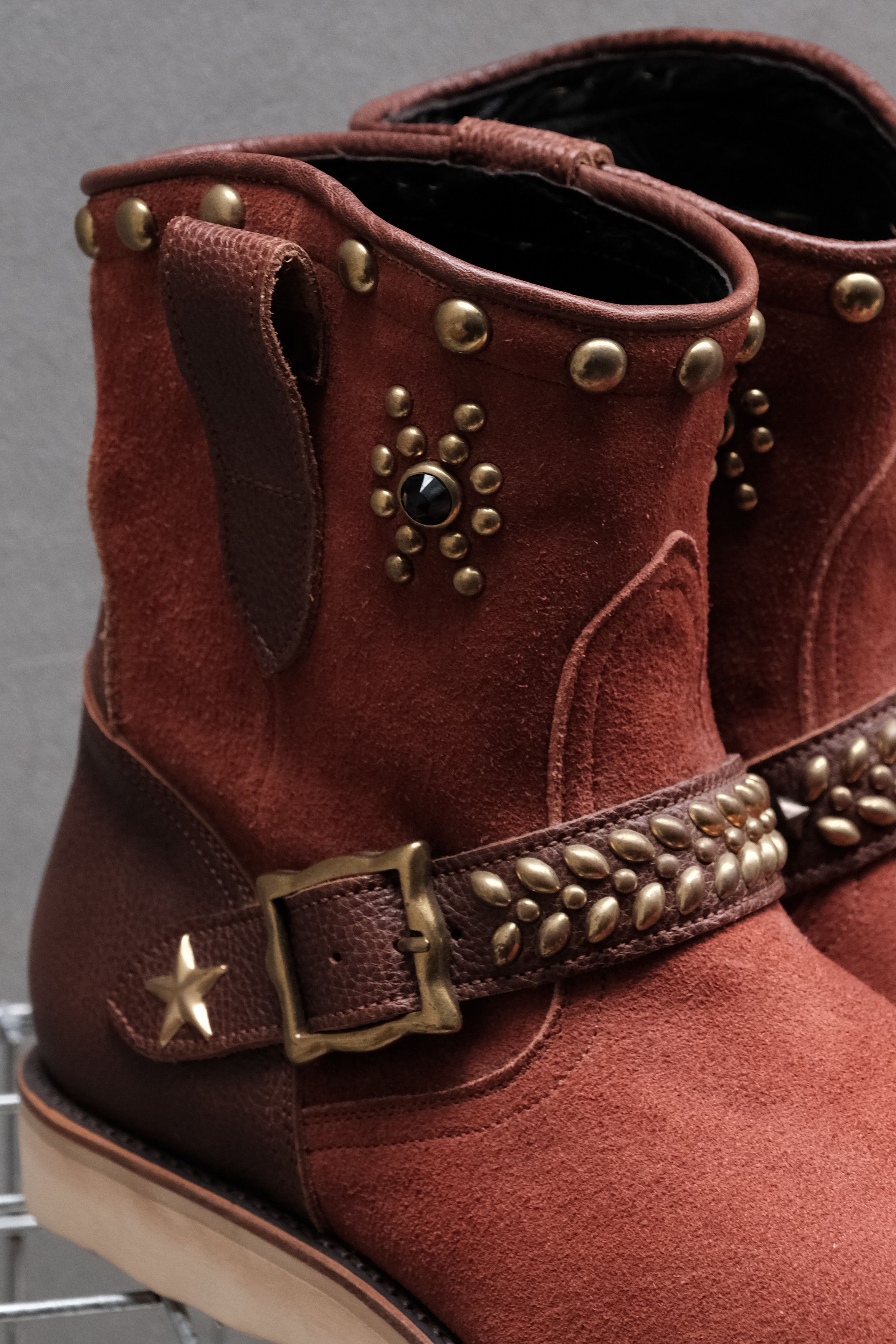 Other CALEE Studded Suede Leather Engineer Boots Size US 10 / EU 43 - 5 Thumbnail